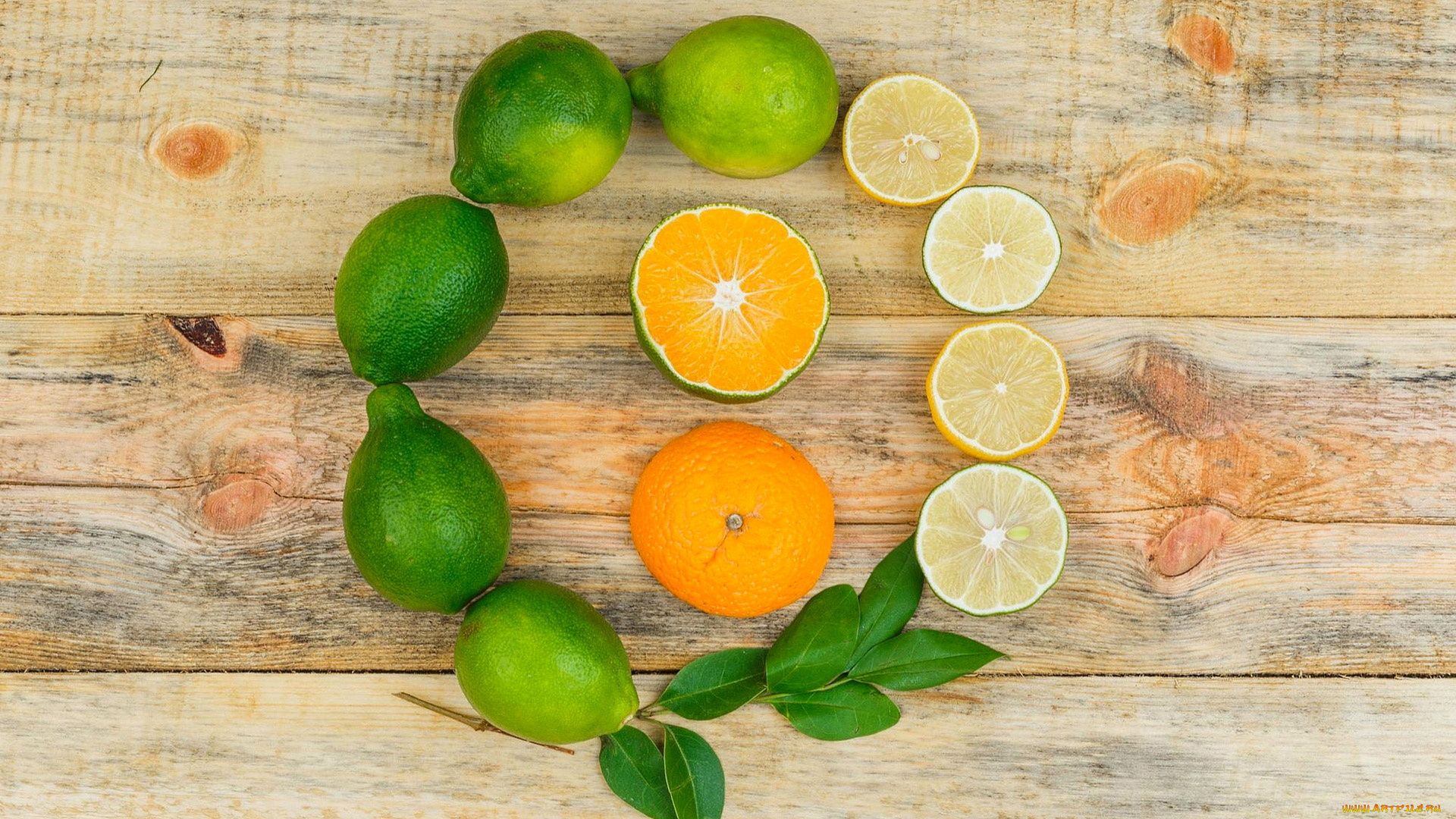 еда, цитрусы, апельсин, лайм, лимон
