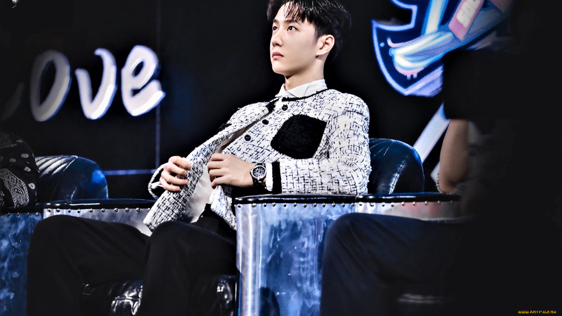 мужчины, wang, yi, bo, актер, певец, кресло