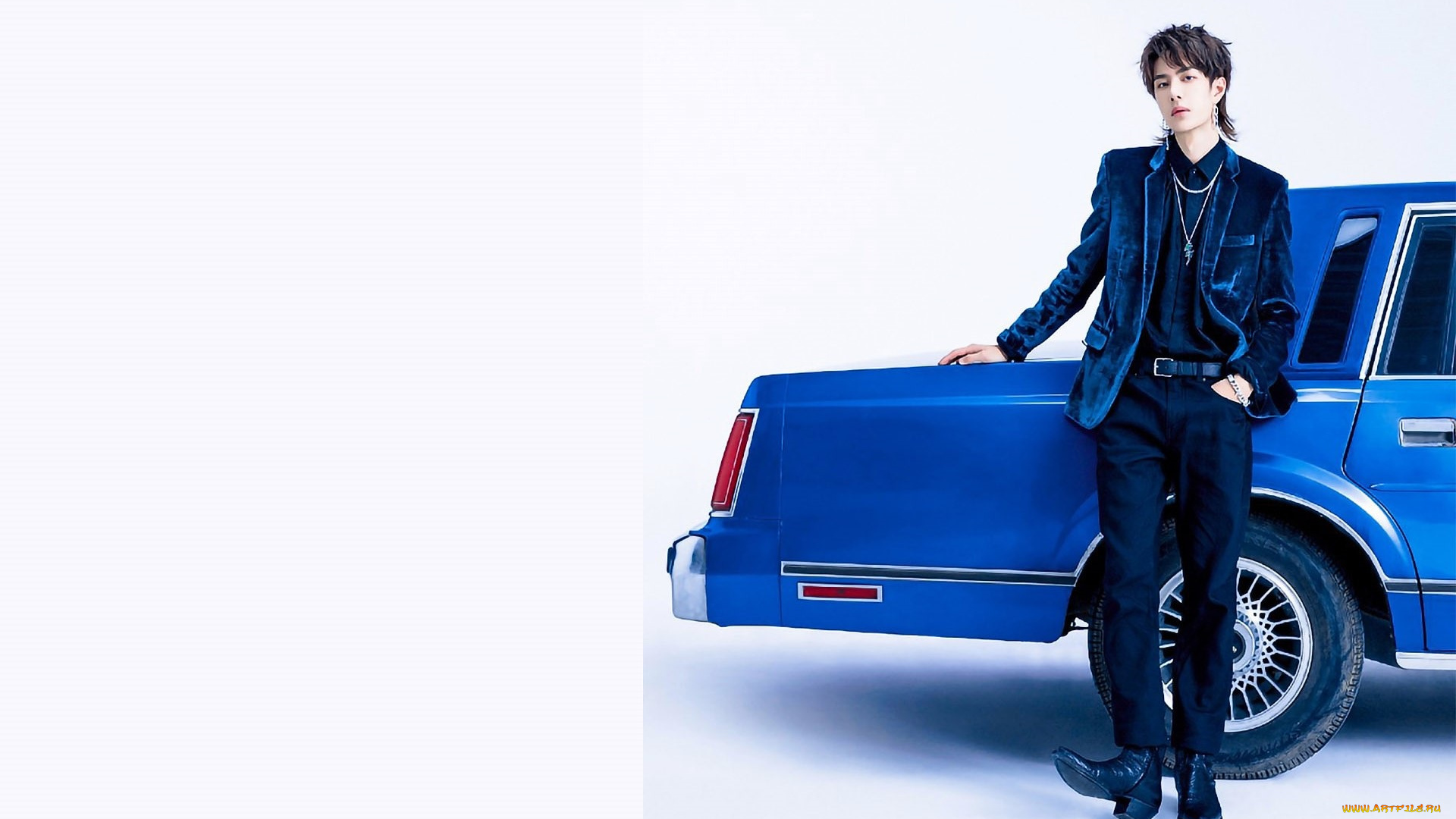 мужчины, wang, yi, bo, пиджак, ботинки, украшения, машина