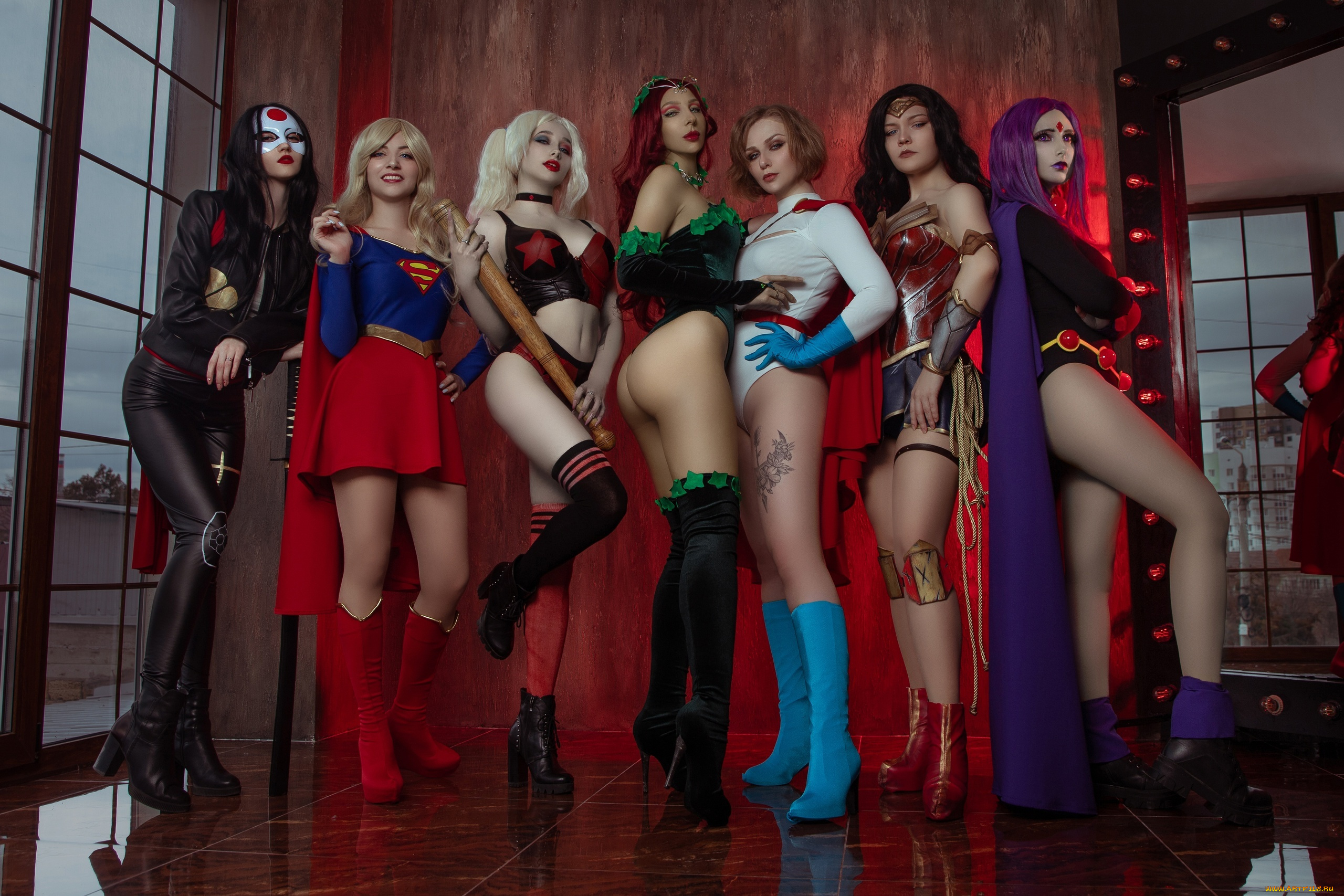 семеро, девушек, косплей, девушки, -, креатив, , косплей, женщины, семеро, вместе, разные, сексуальные, модели, звёзды, позируют, разная, обувь, верхняя, стильная, одежда, нижнее, эротическое, бельё, трусы, лифчик, аксессуары, макияж, колготки, чулки, и, множество, элементов, на, фотографии