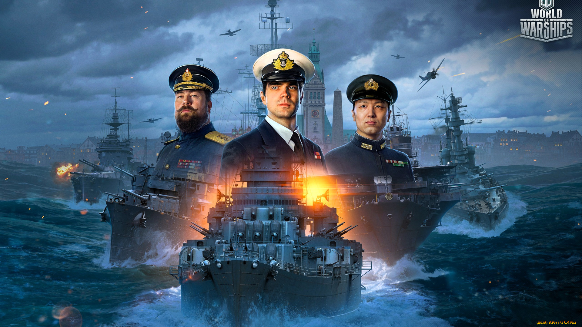 видео, игры, world, of, warships, капитаны, корабли, море