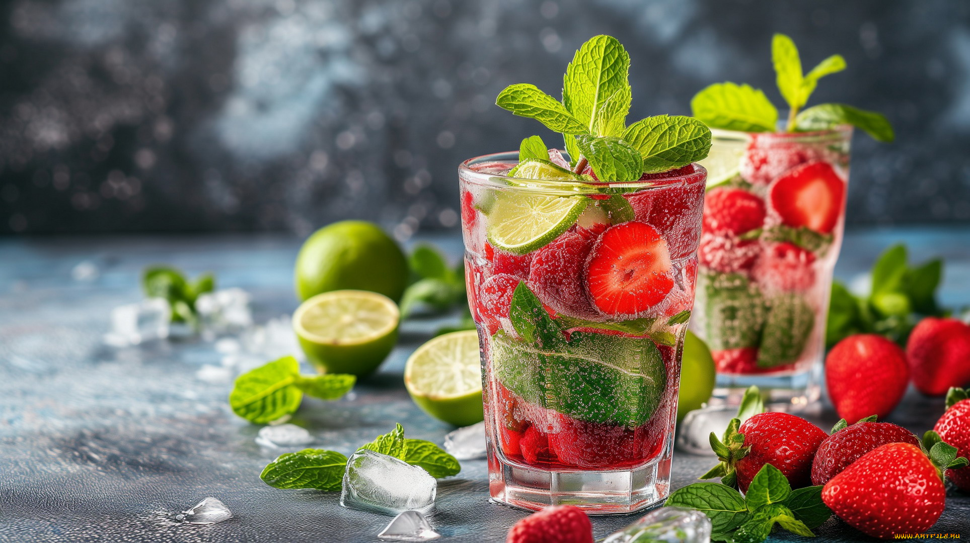 3д, графика, еда-, food, коктейль, мохито