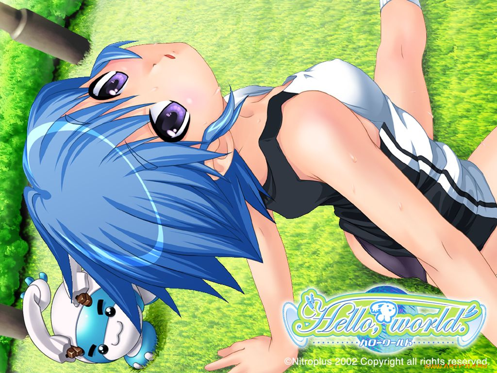 аниме, hello, world