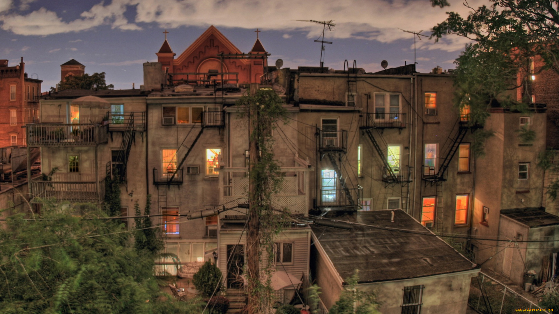 города, здания, дома