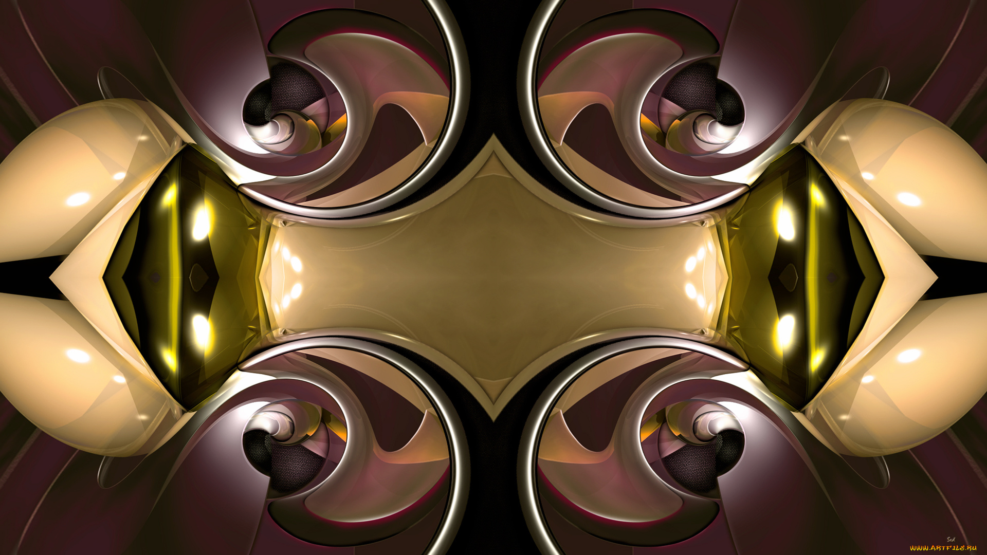 3д, графика, fractal, фракталы, узор, фон