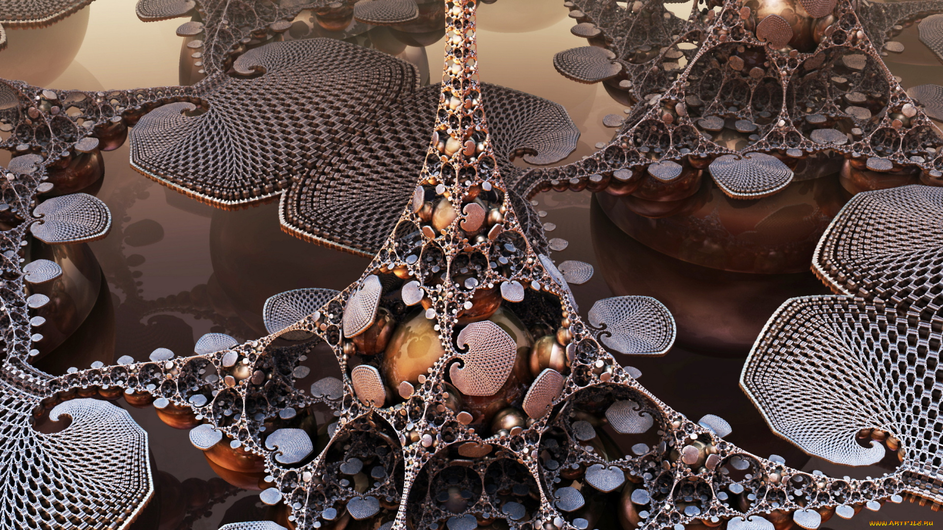 3д, графика, fractal, фракталы, форма, цвет