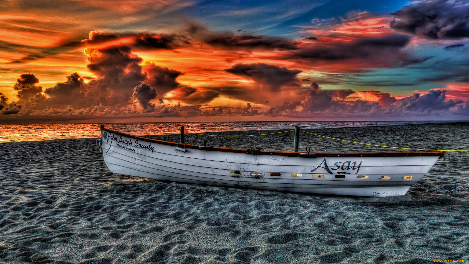 корабли, лодки, шлюпки, песок, закат, лодка, пляж, океан, palm, beach
