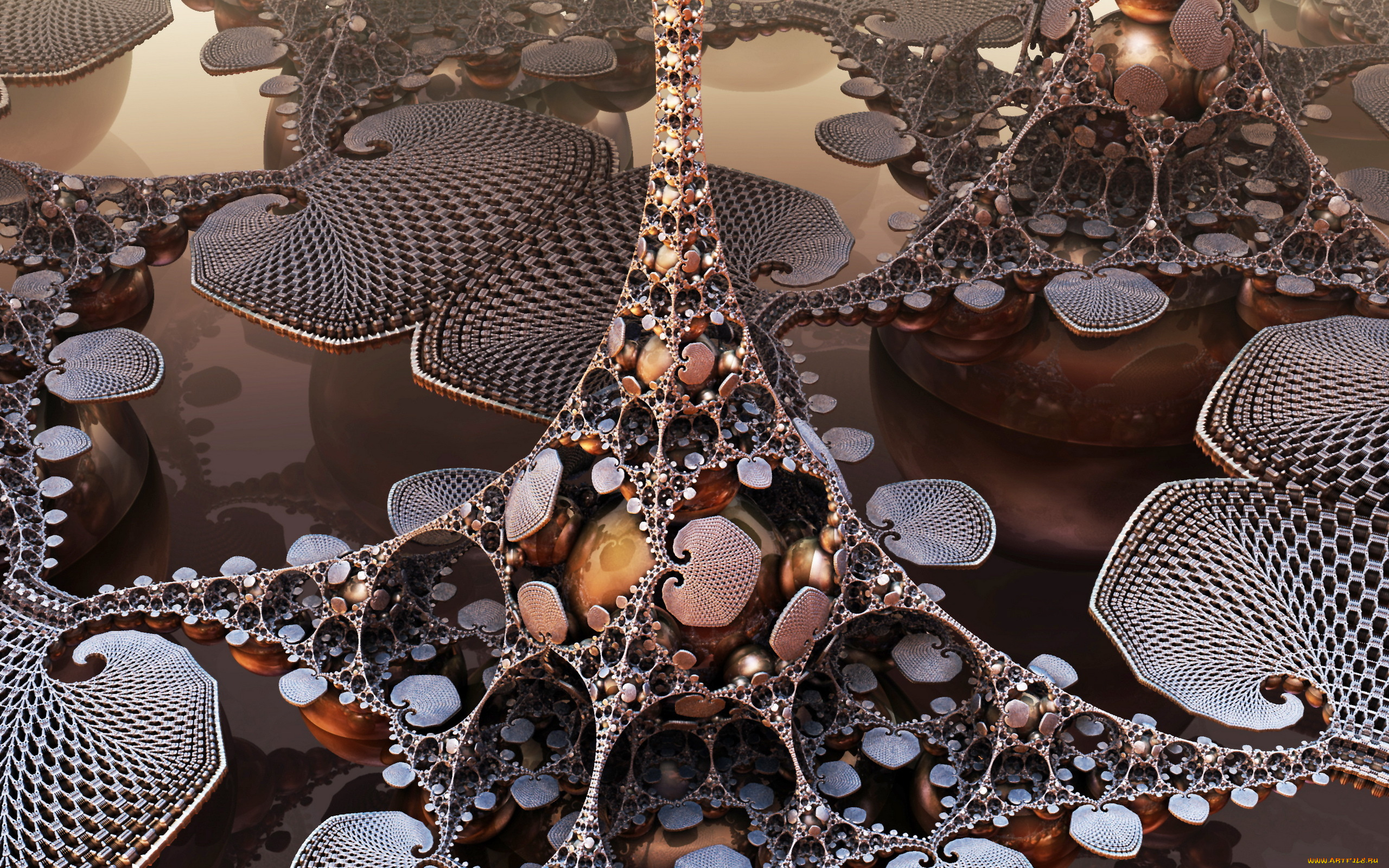 3д, графика, fractal, фракталы, форма, цвет