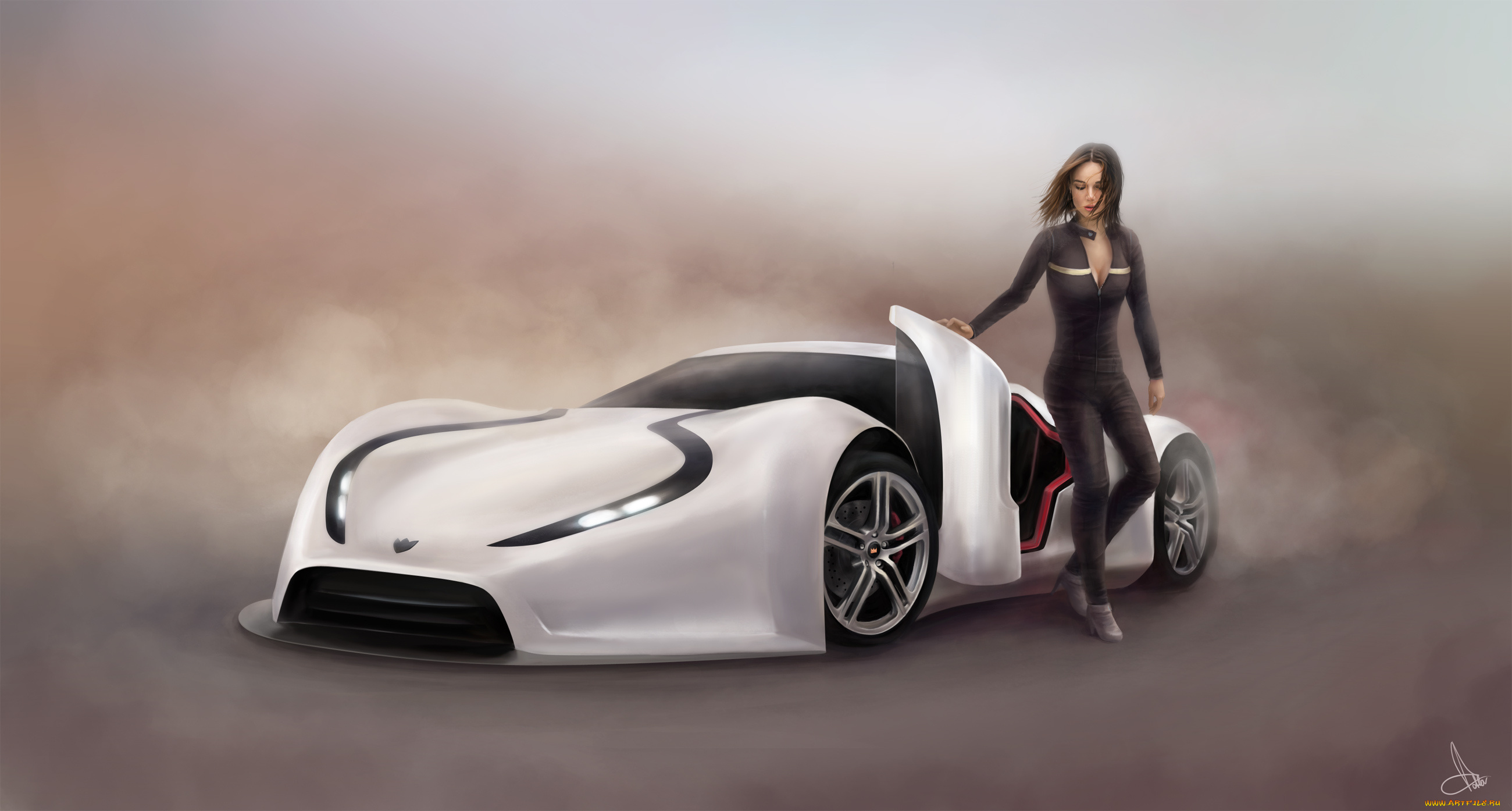 фэнтези, девушки, суперкар