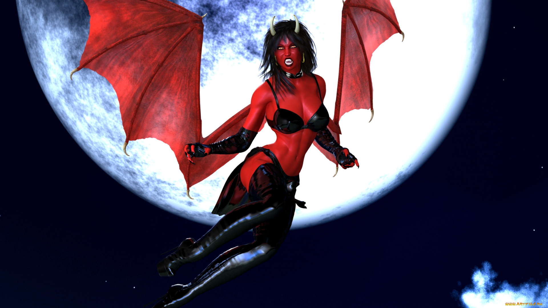 3д, графика, creatures, , существа, кастаника, крылья