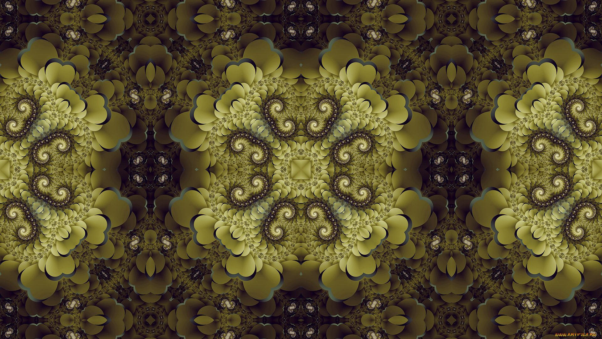 3д, графика, fractal, , фракталы, цвета, фон, узор