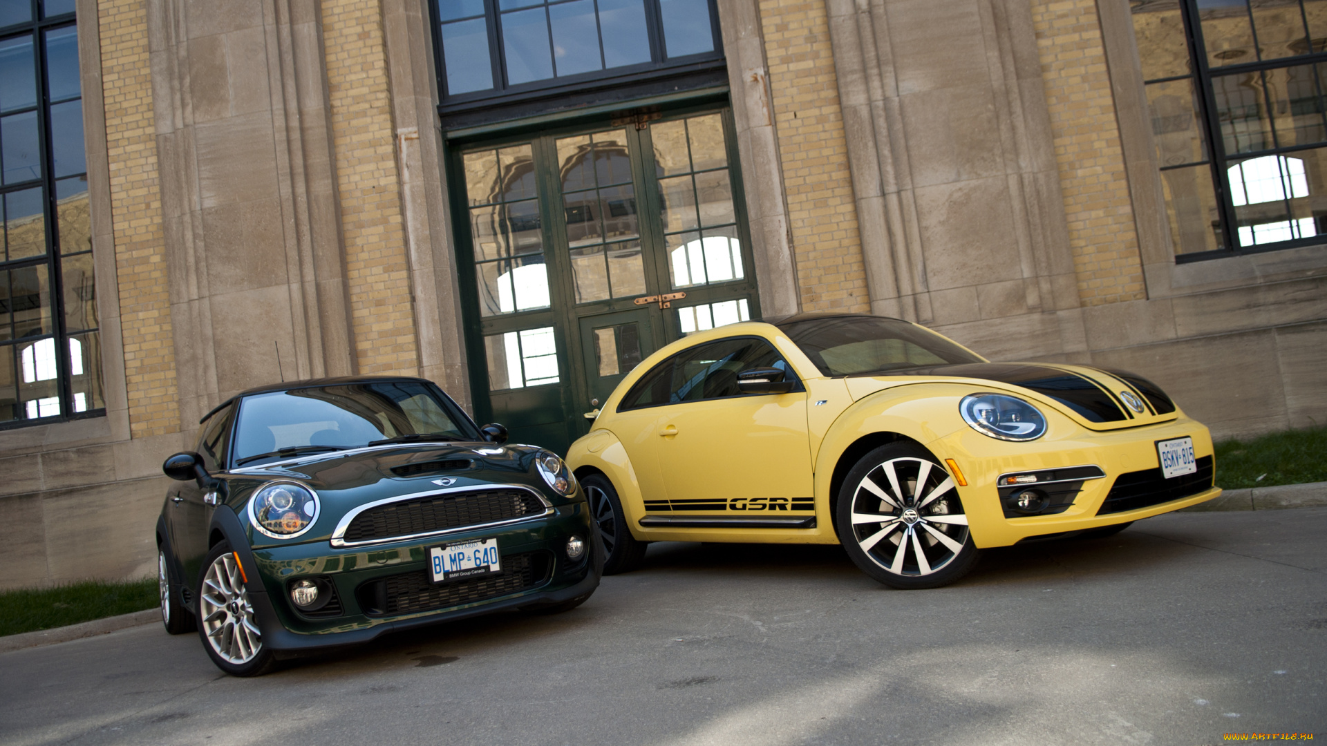 автомобили, разные, вместе, mini, vw