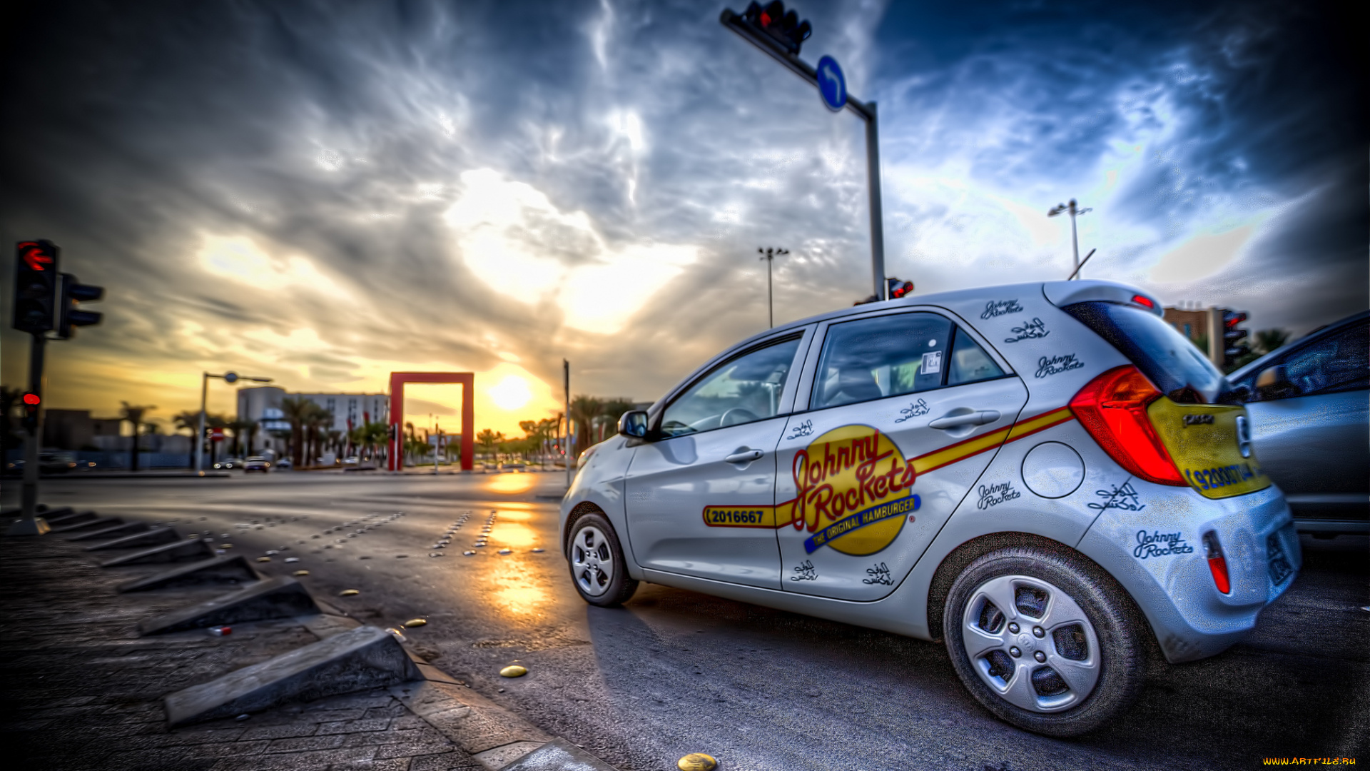 автомобили, выставки, и, уличные, фото, авто, закат, тучи, дорога