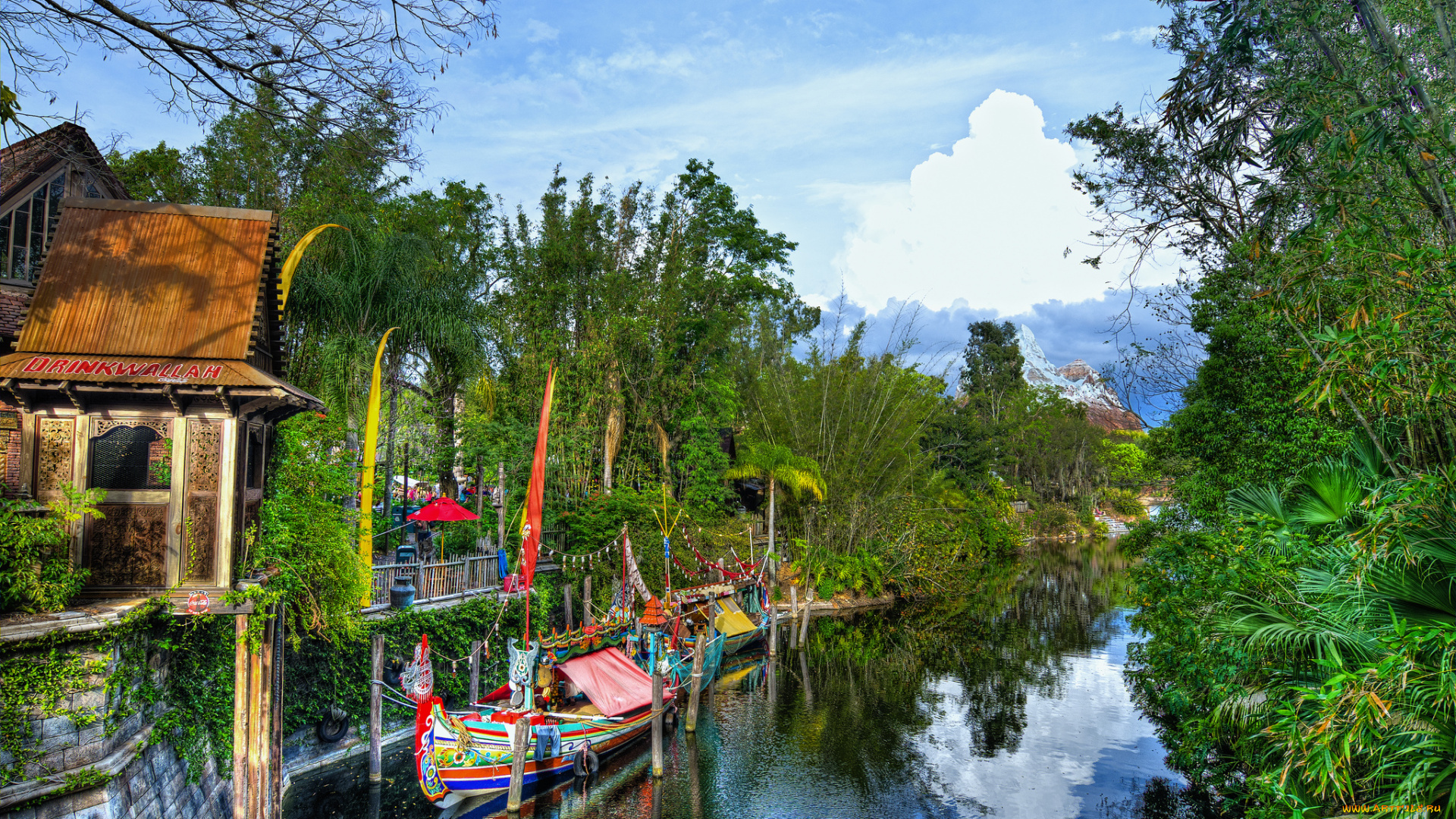 корабли, лодки, , шлюпки, джунгли, речка