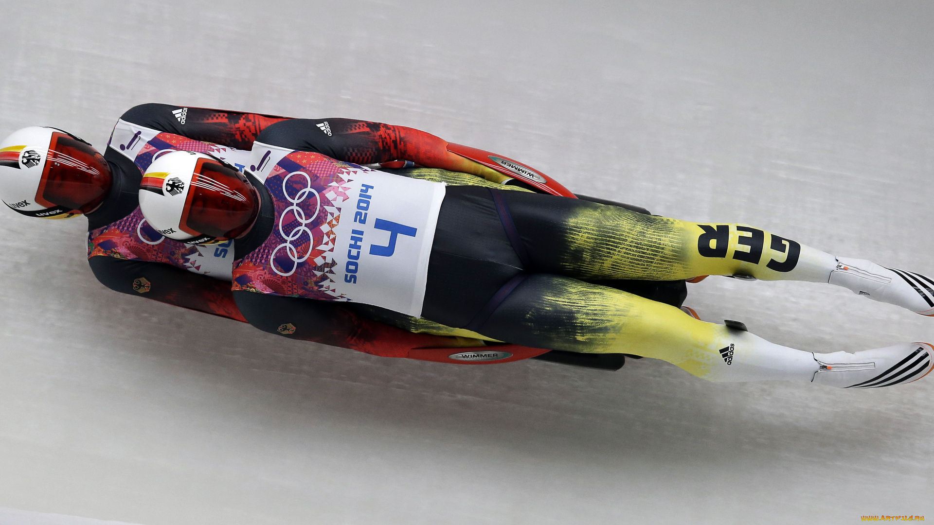 спорт, другое, олимпиада, сани, саночники, спортсмены, сочи, немцы, двойка, скорость, лед