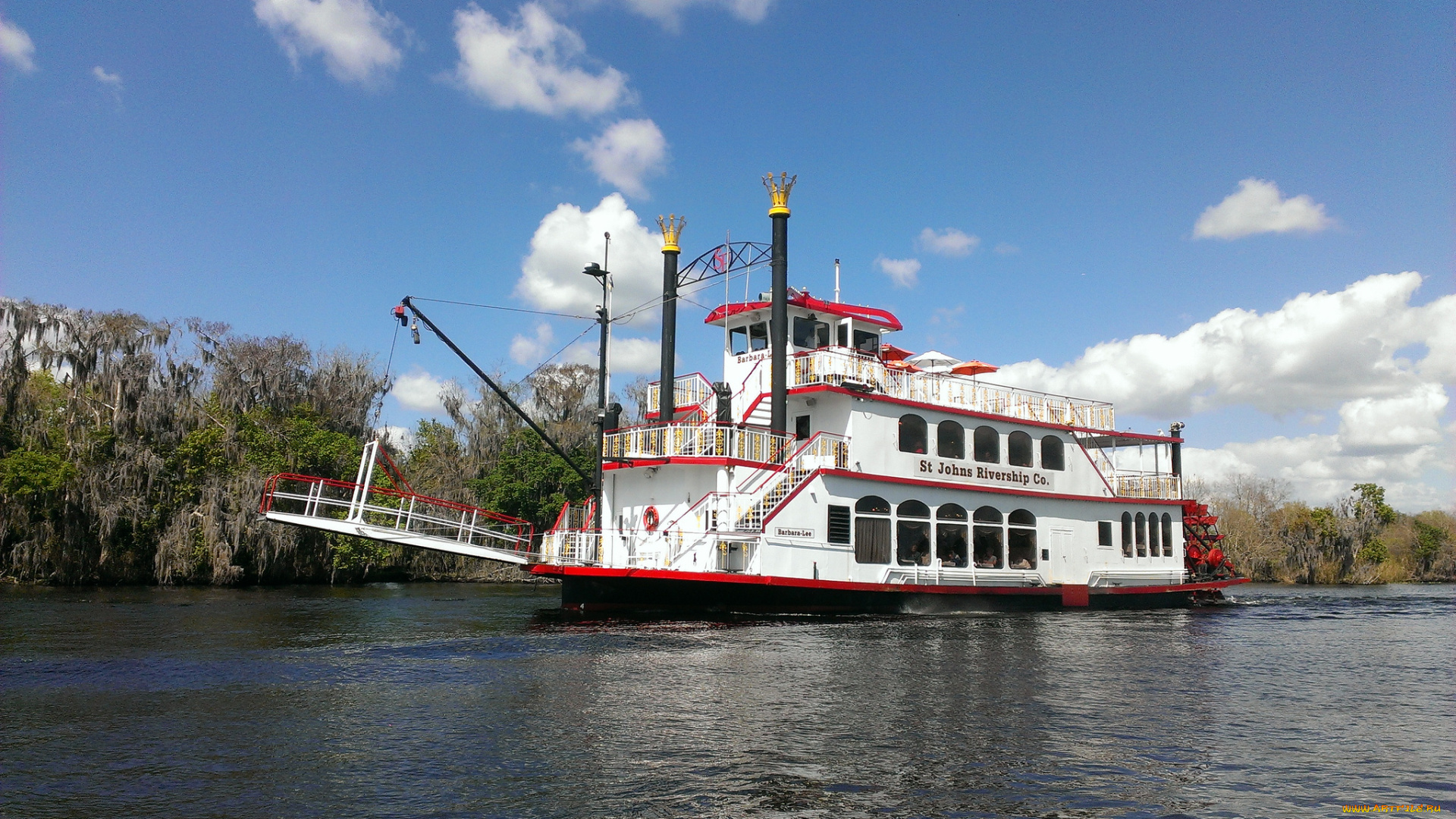 st, johns, river, корабли, пароходы, колесный, река, пароход