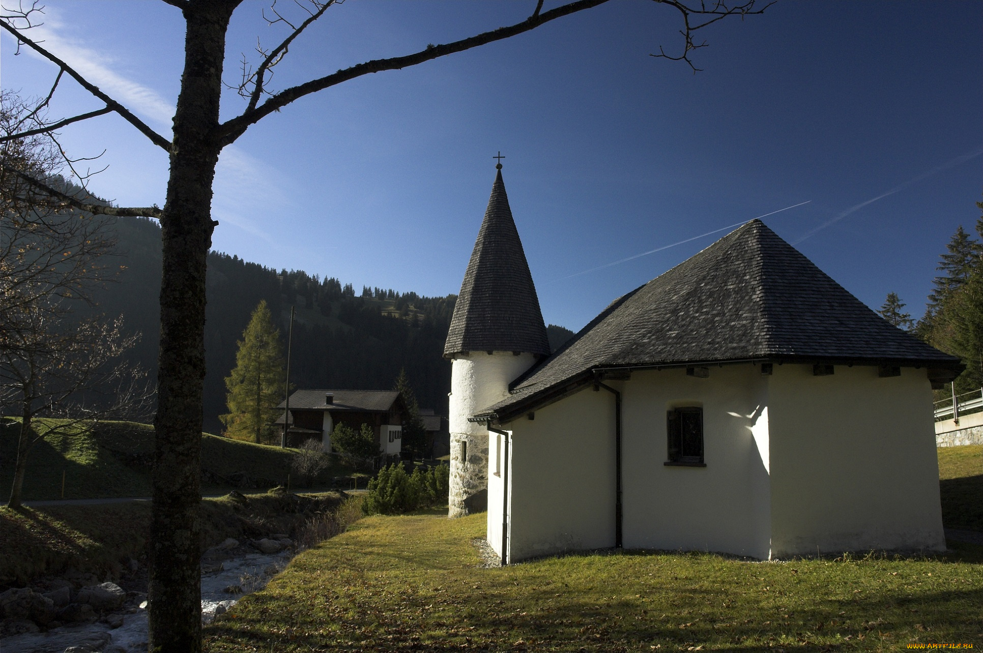 города, -, католические, соборы, , костелы, , аббатства, дом, дерево, небо, трава, зелень