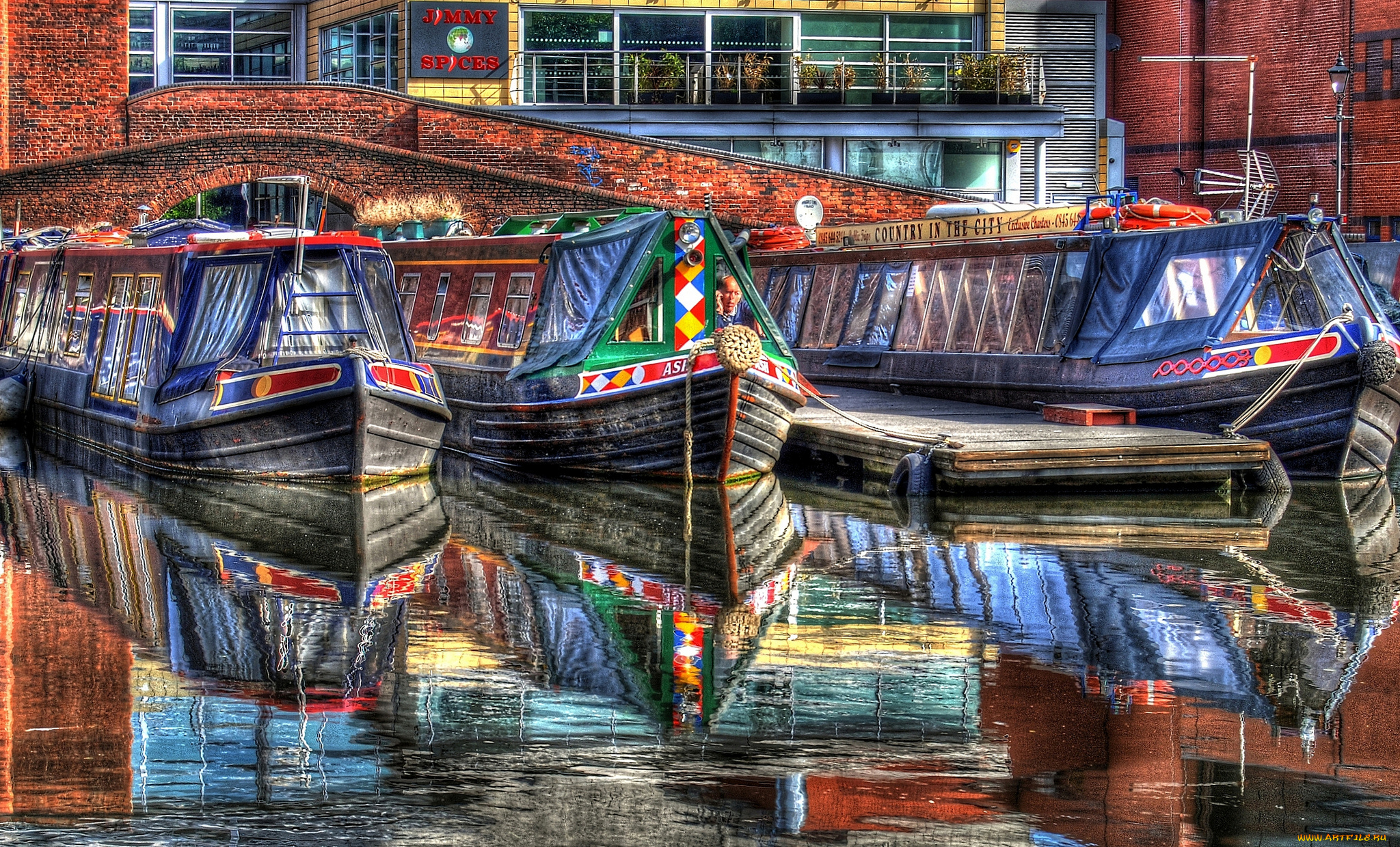 корабли, другое, канал, пристань