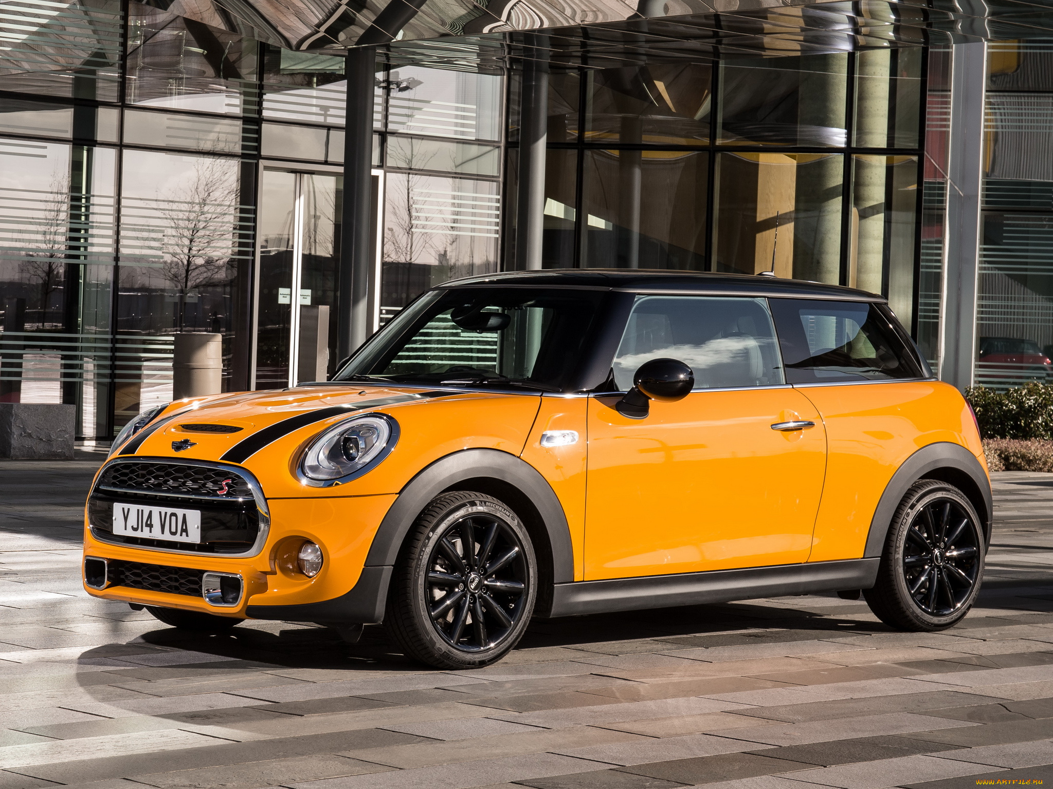 автомобили, mini, желтый, 2014г, f56, uk-spec, cooper, s