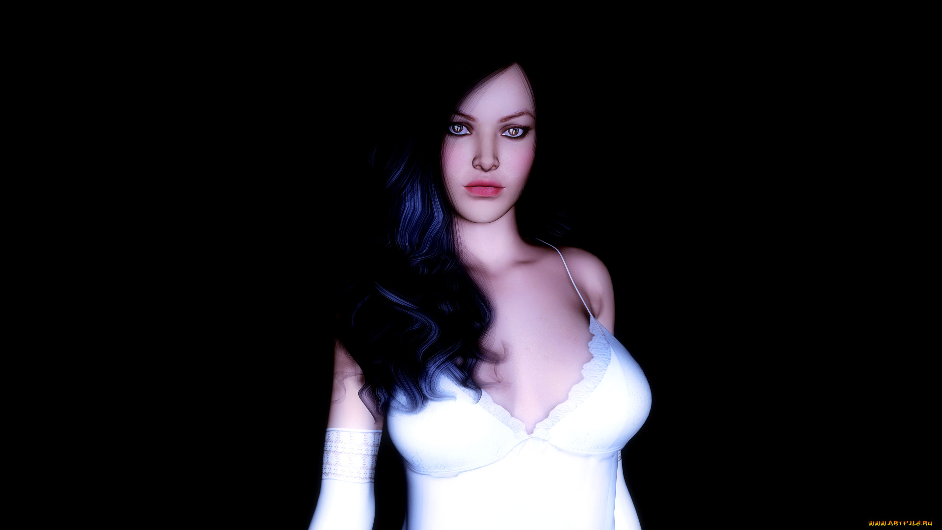 3д, графика, люди, , people, взгляд, фон, девушка