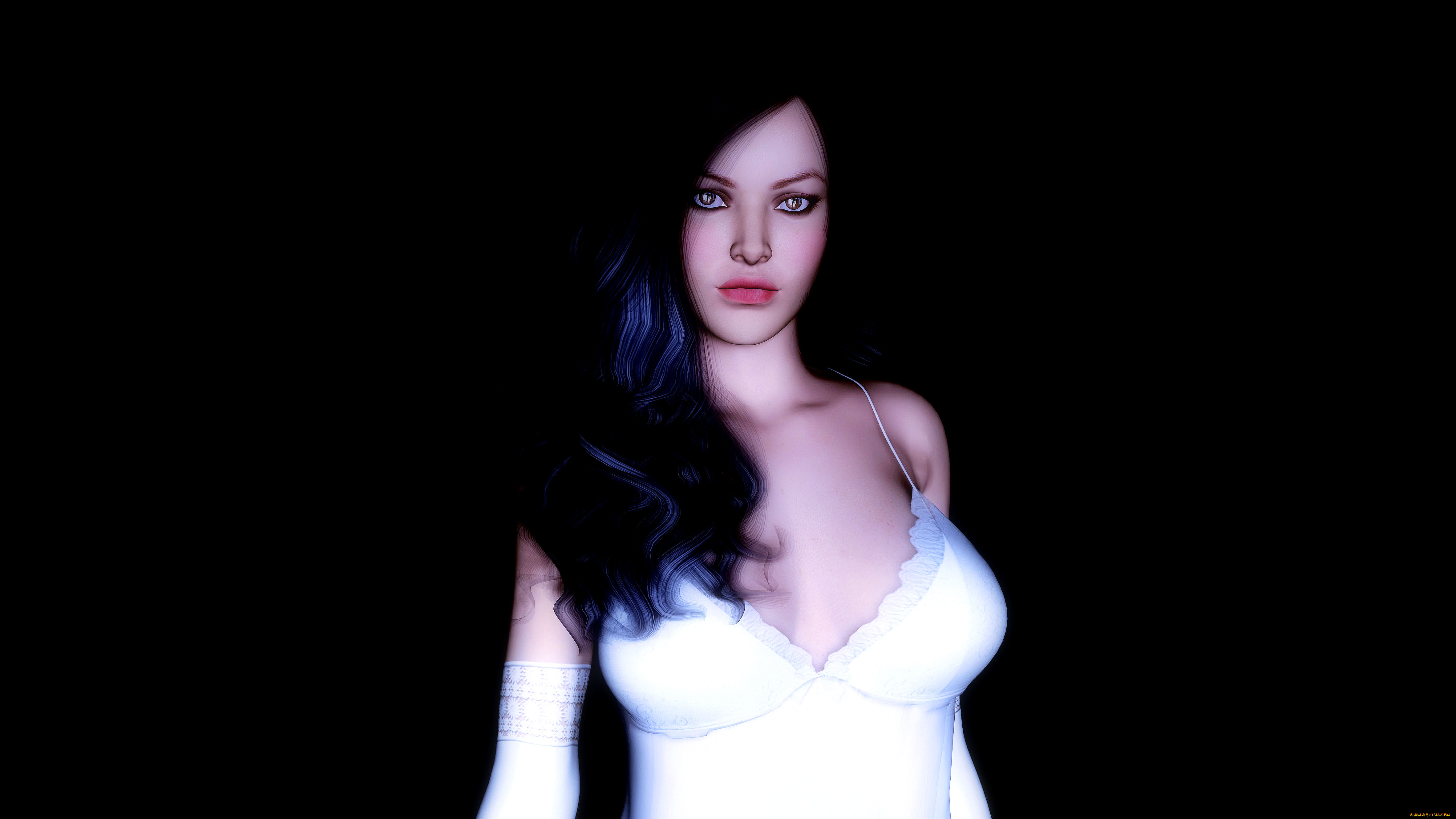 3д, графика, люди, , people, взгляд, фон, девушка