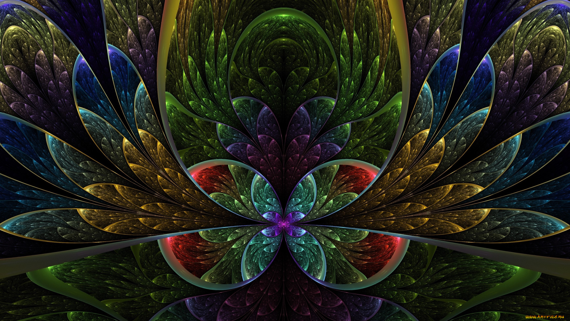 3д, графика, фракталы, , fractal, цвета, фон, узор