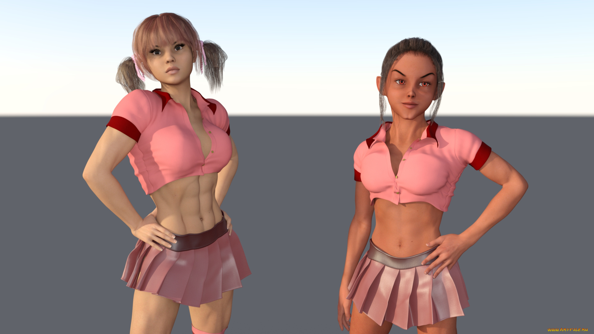 3д, графика, люди, , people, девушки, фон, взгляд