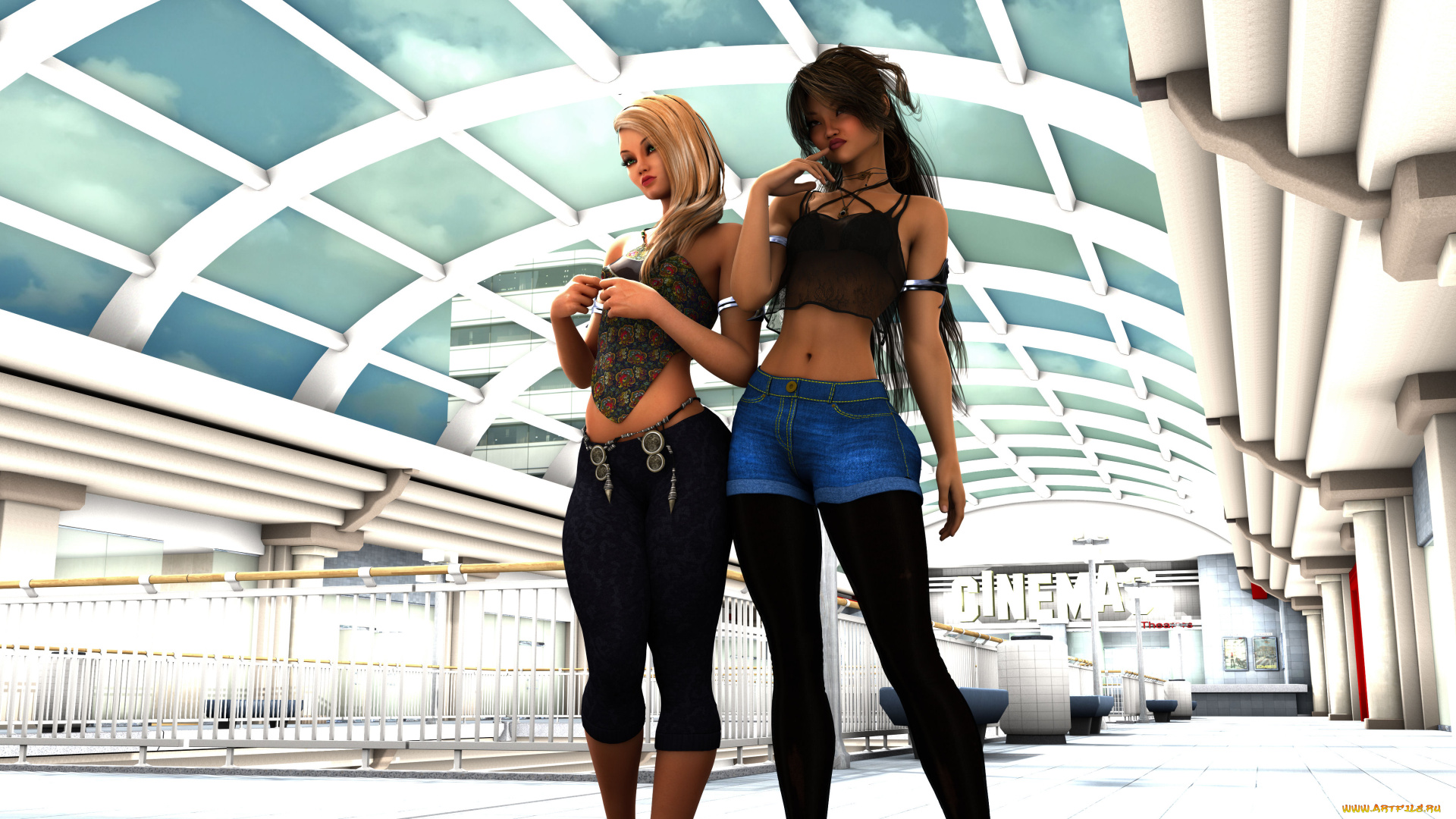 3д, графика, люди, , people, фон, взгляд, девушки