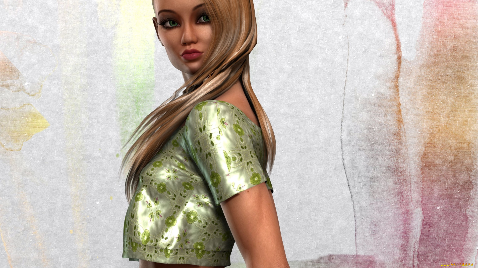 3д, графика, люди, , people, фон, взгляд, девушка, кофта