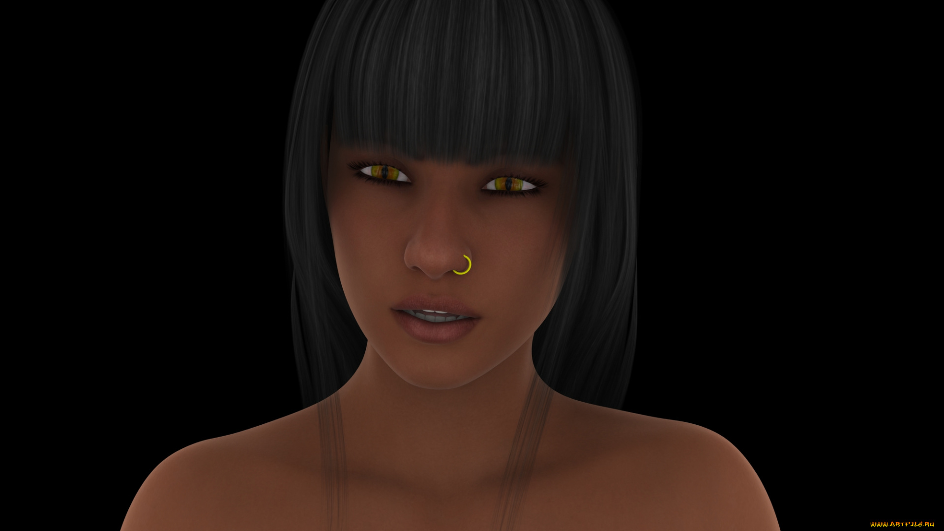 3д, графика, портрет, , portraits, девушка, взгляд, фон