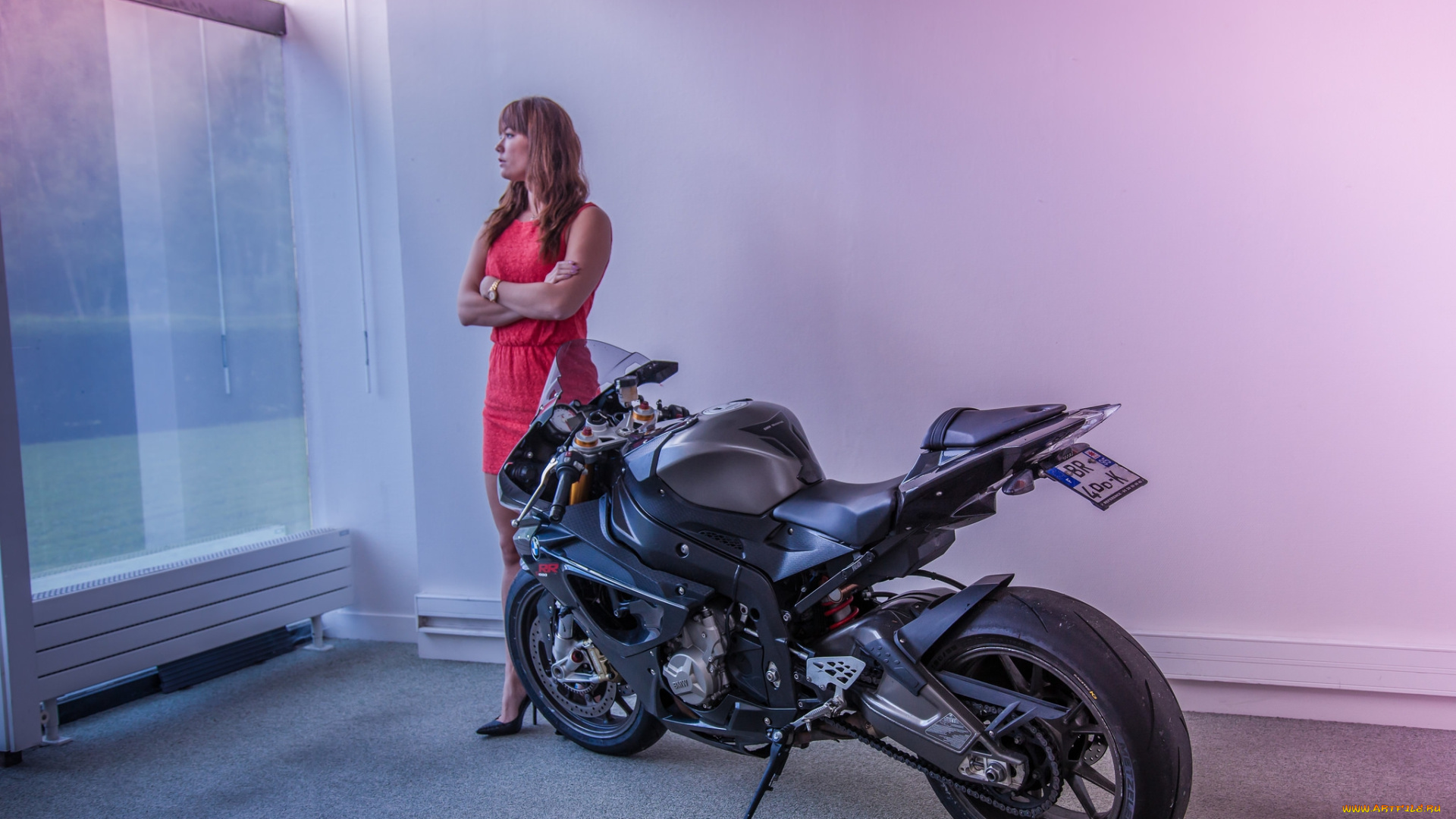 мотоциклы, мото, с, девушкой, девица, байк