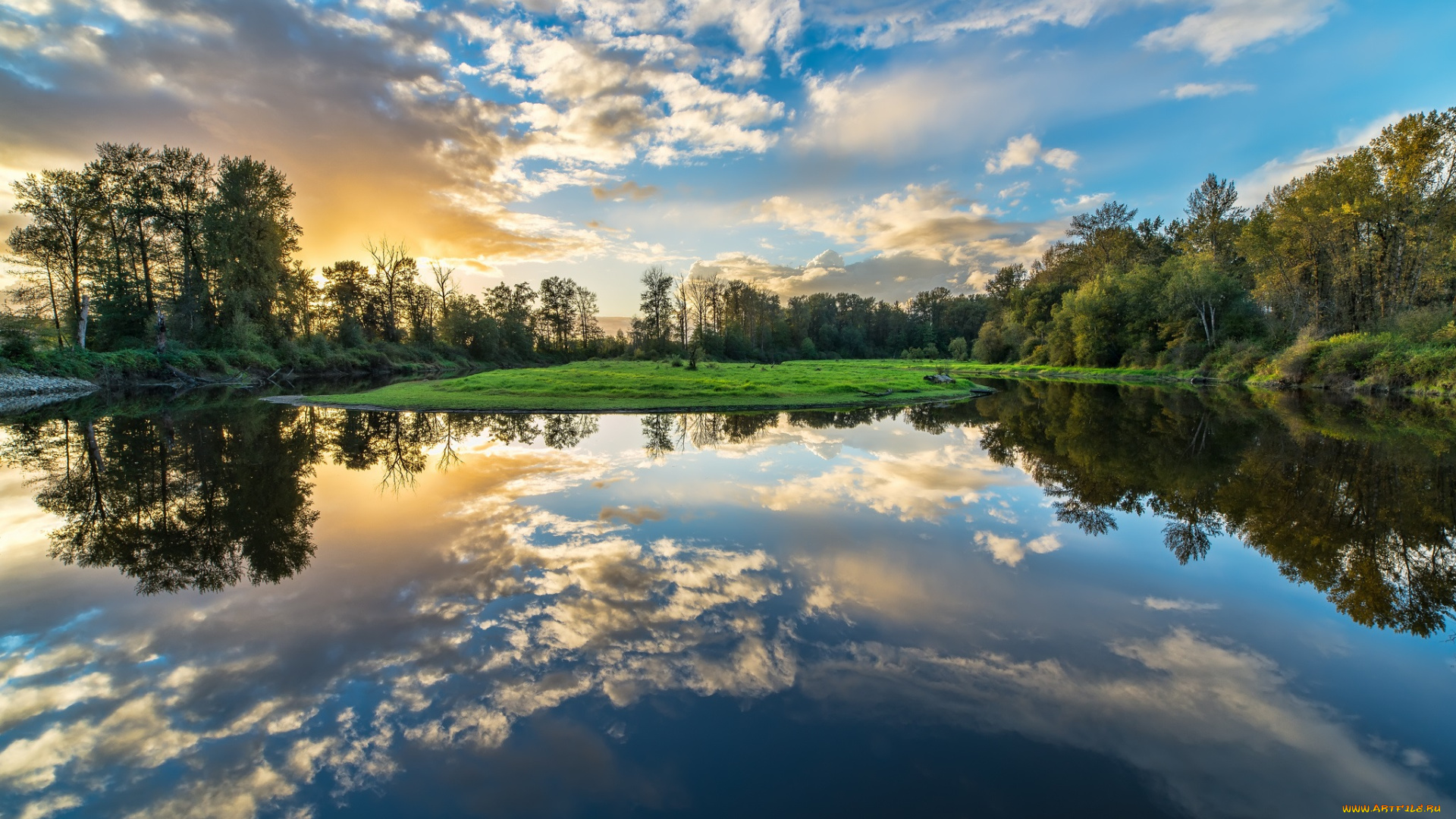 природа, реки, озера, река, лес