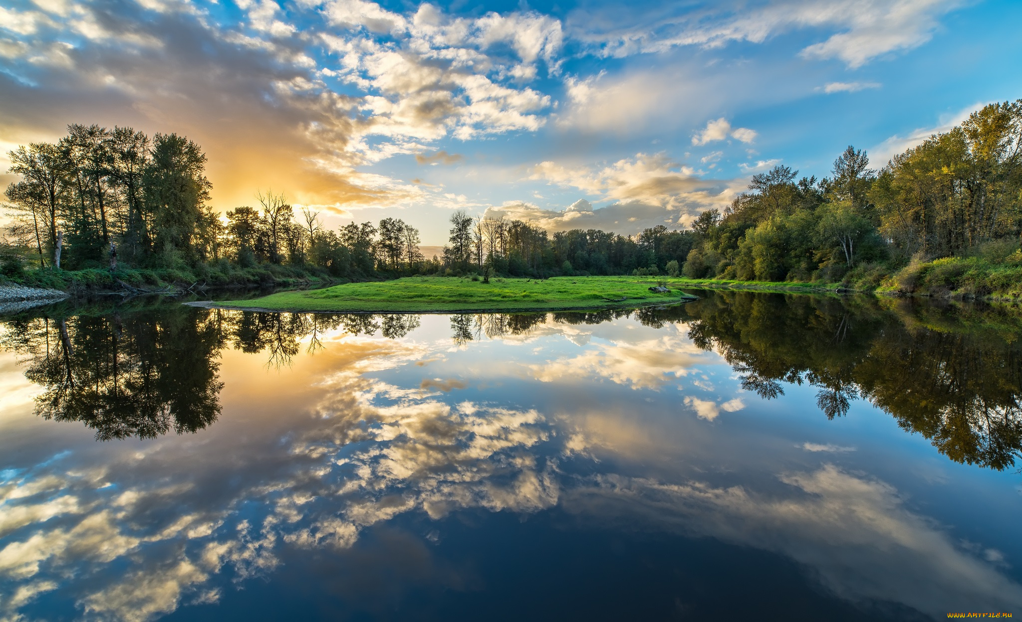 природа, реки, озера, река, лес