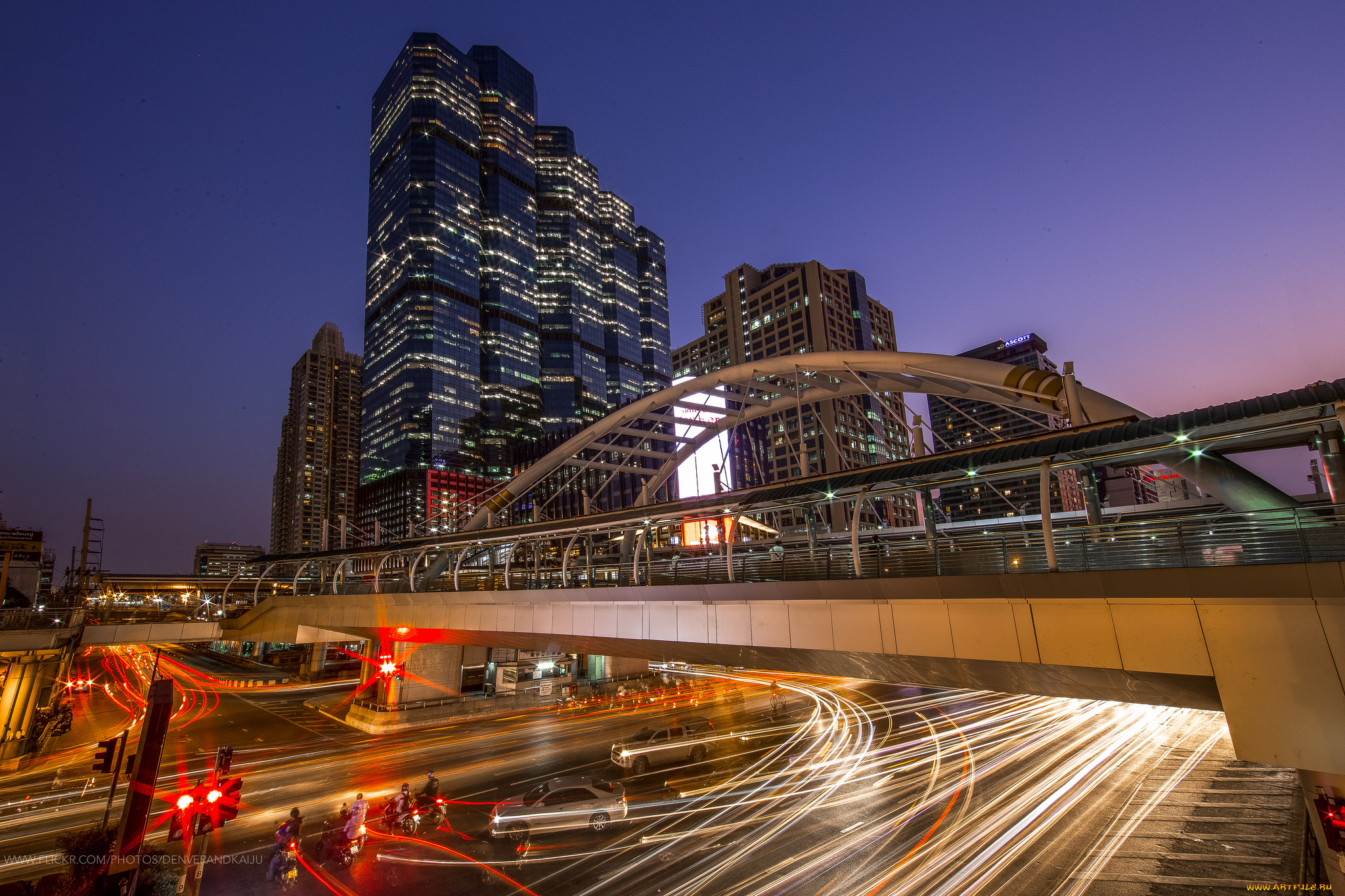 bangkok, , thailand, города, бангкок, , таиланд, огни, мост, трасса