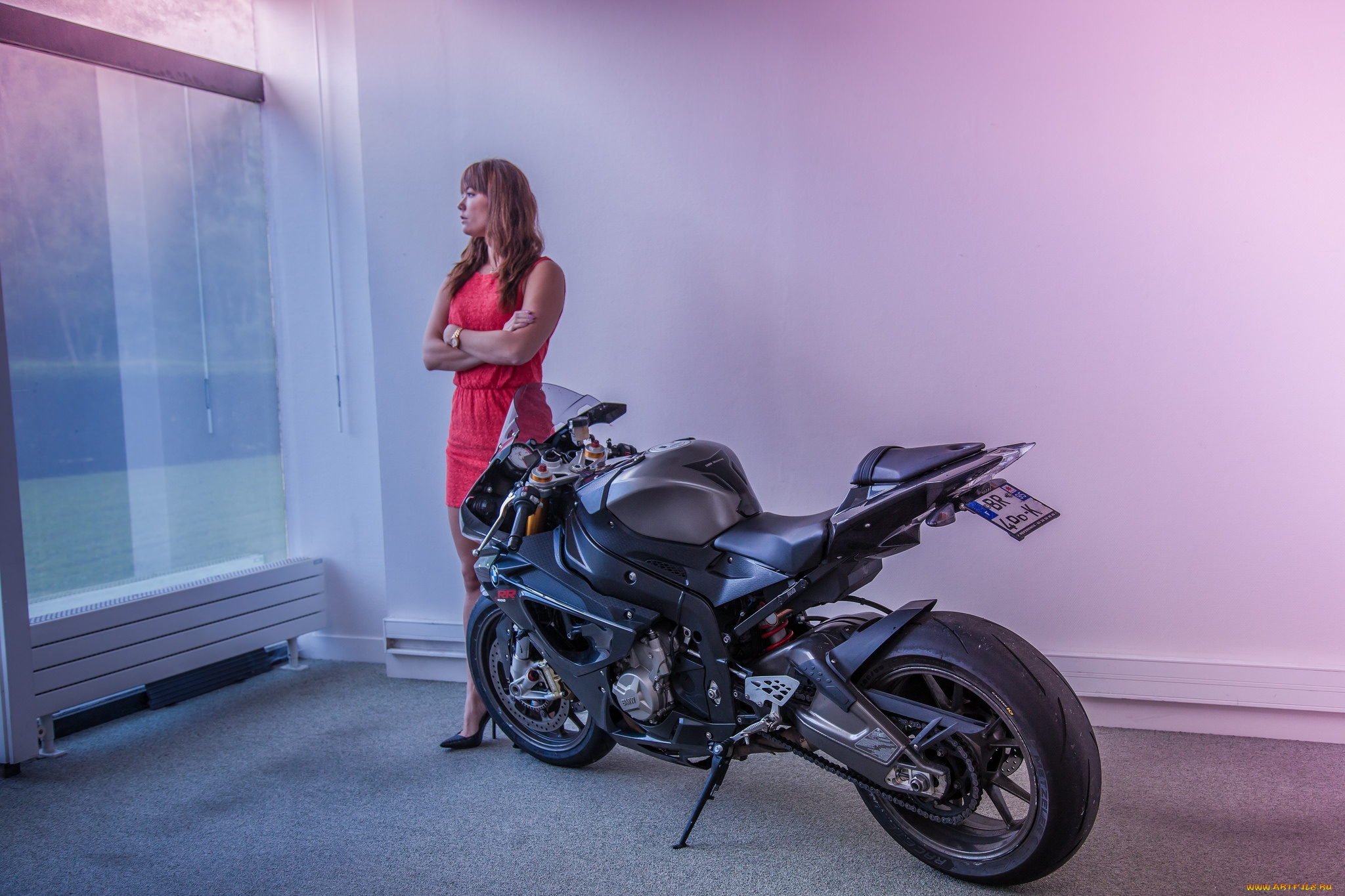 мотоциклы, мото, с, девушкой, девица, байк