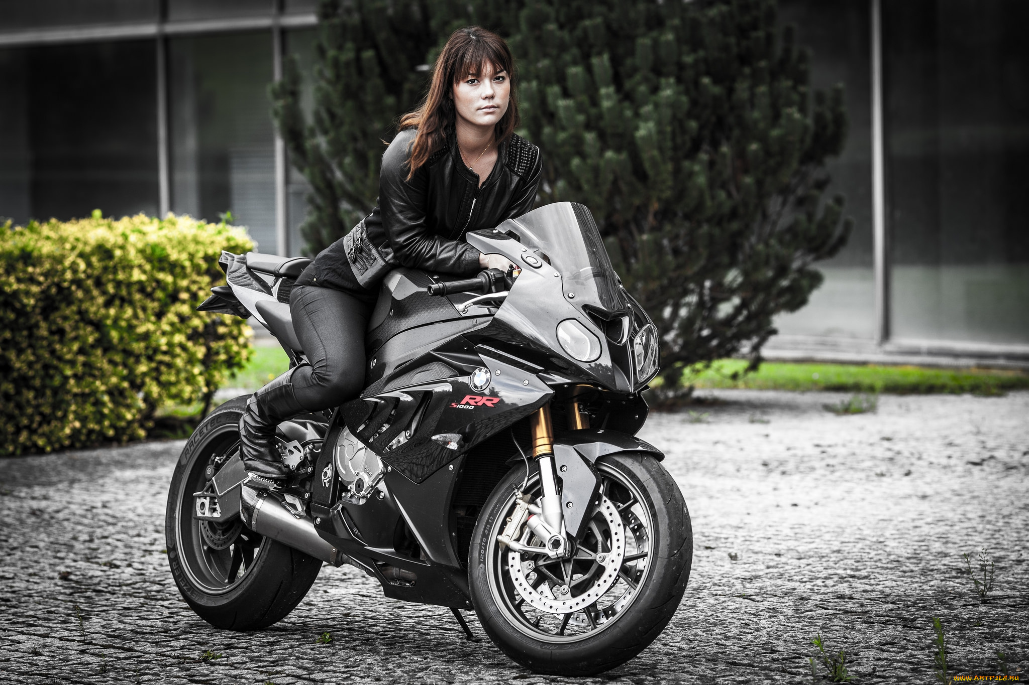 мотоциклы, мото, с, девушкой, девица, байк