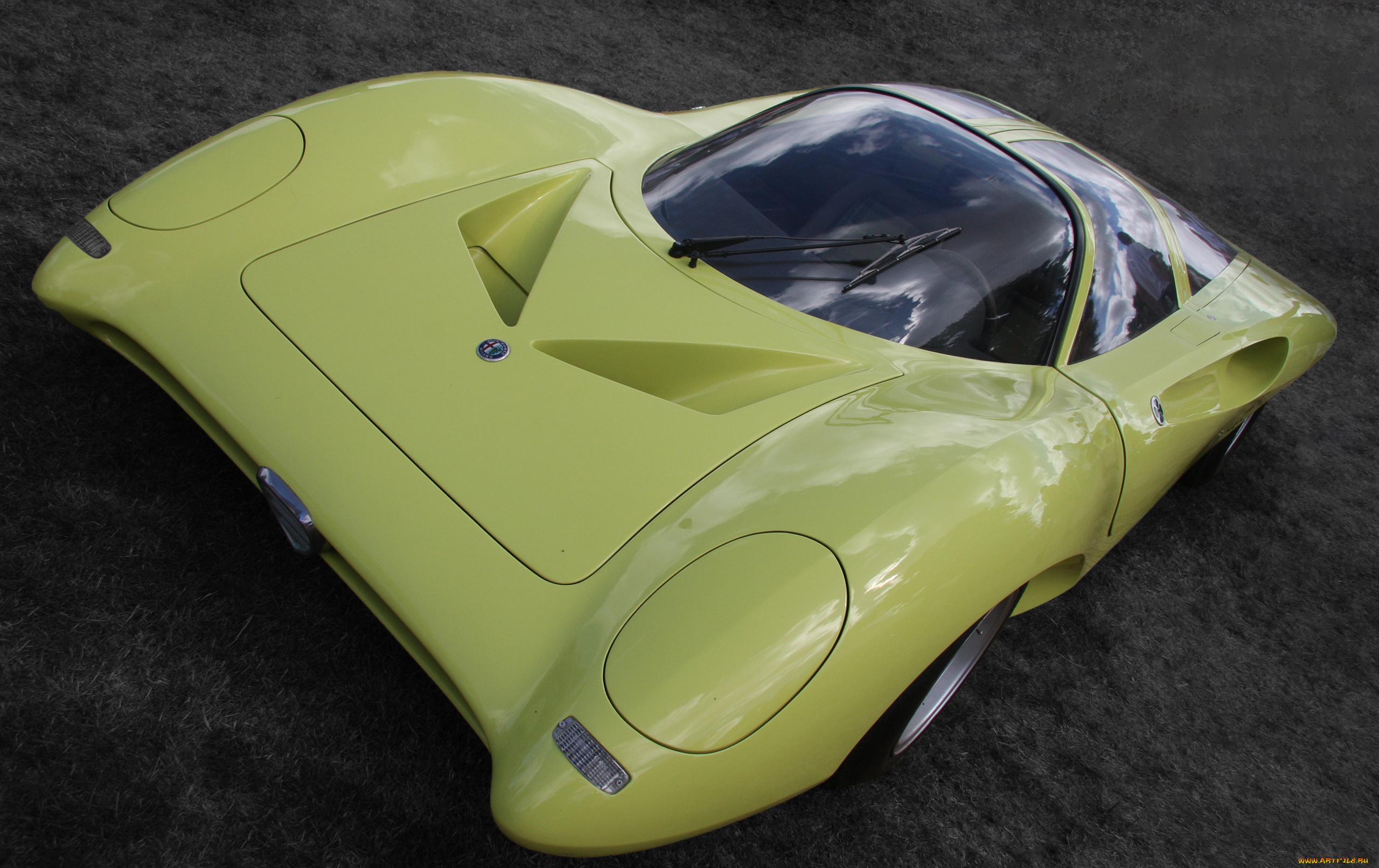 alfa, romeo, tipo, concept, 1969, автомобили, alfa, romeo, alfa, romeo, tipo, concept, 1969, салатовый, серый, фон, car