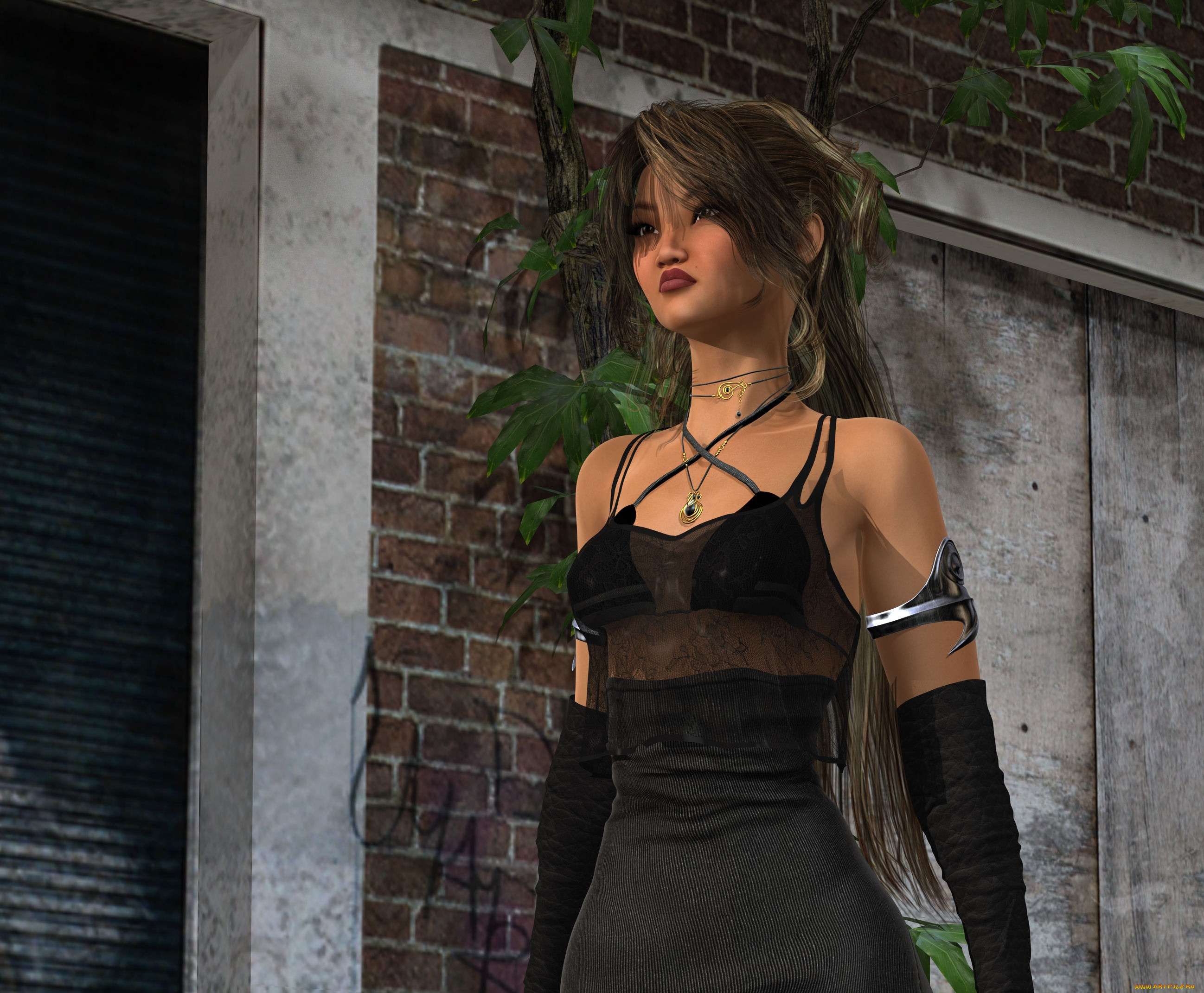 3д, графика, люди, , people, девушка, взгляд, фон