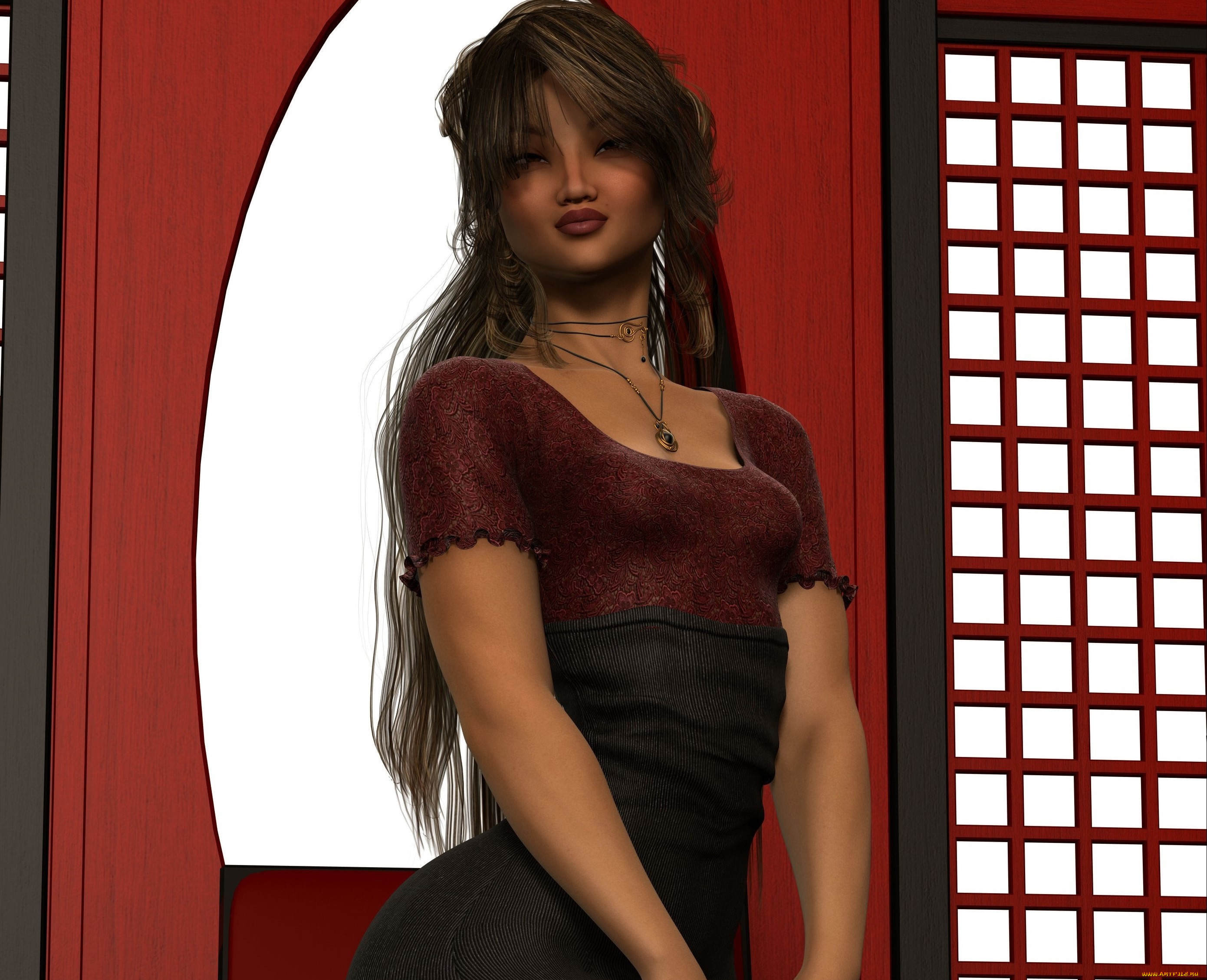 3д, графика, люди, , people, девушка, взгляд, фон