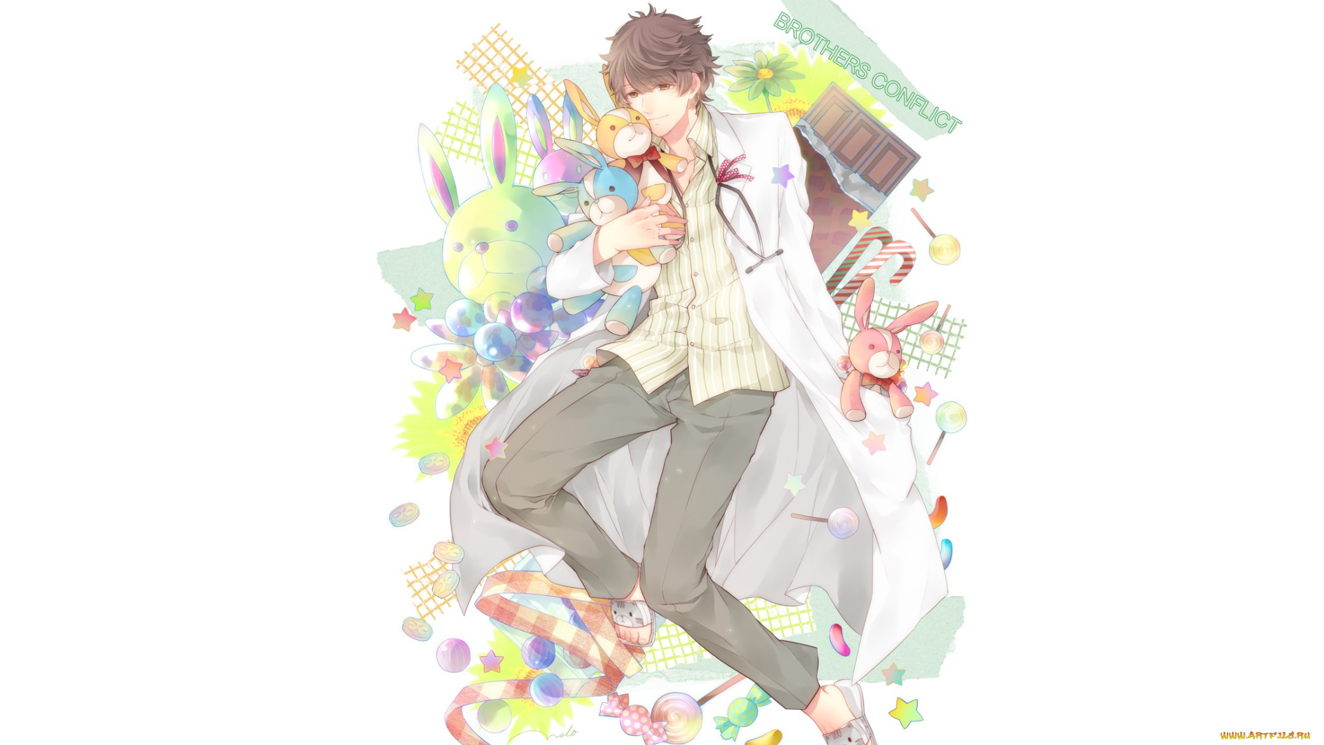 аниме, brothers, conflict, парень