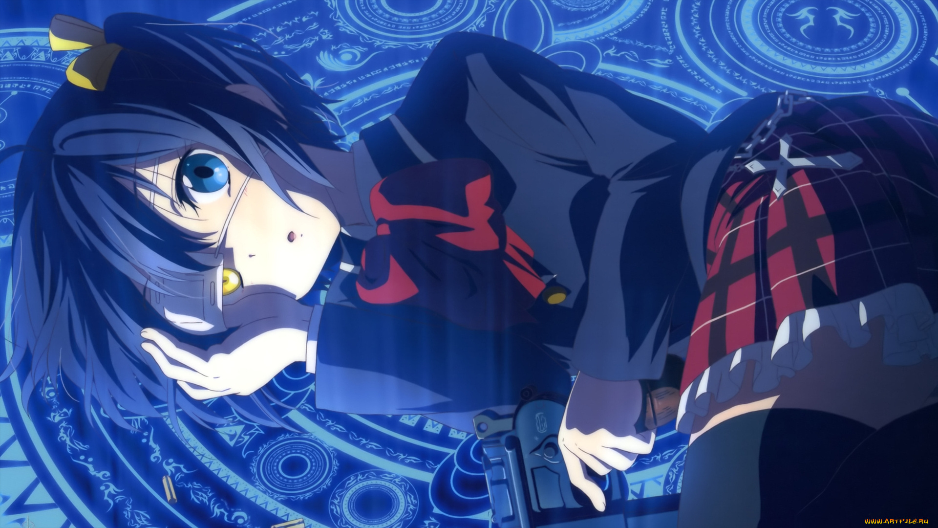 аниме, chuunibyou, demo, koi, ga, shitai, фон, взгляд, девушка