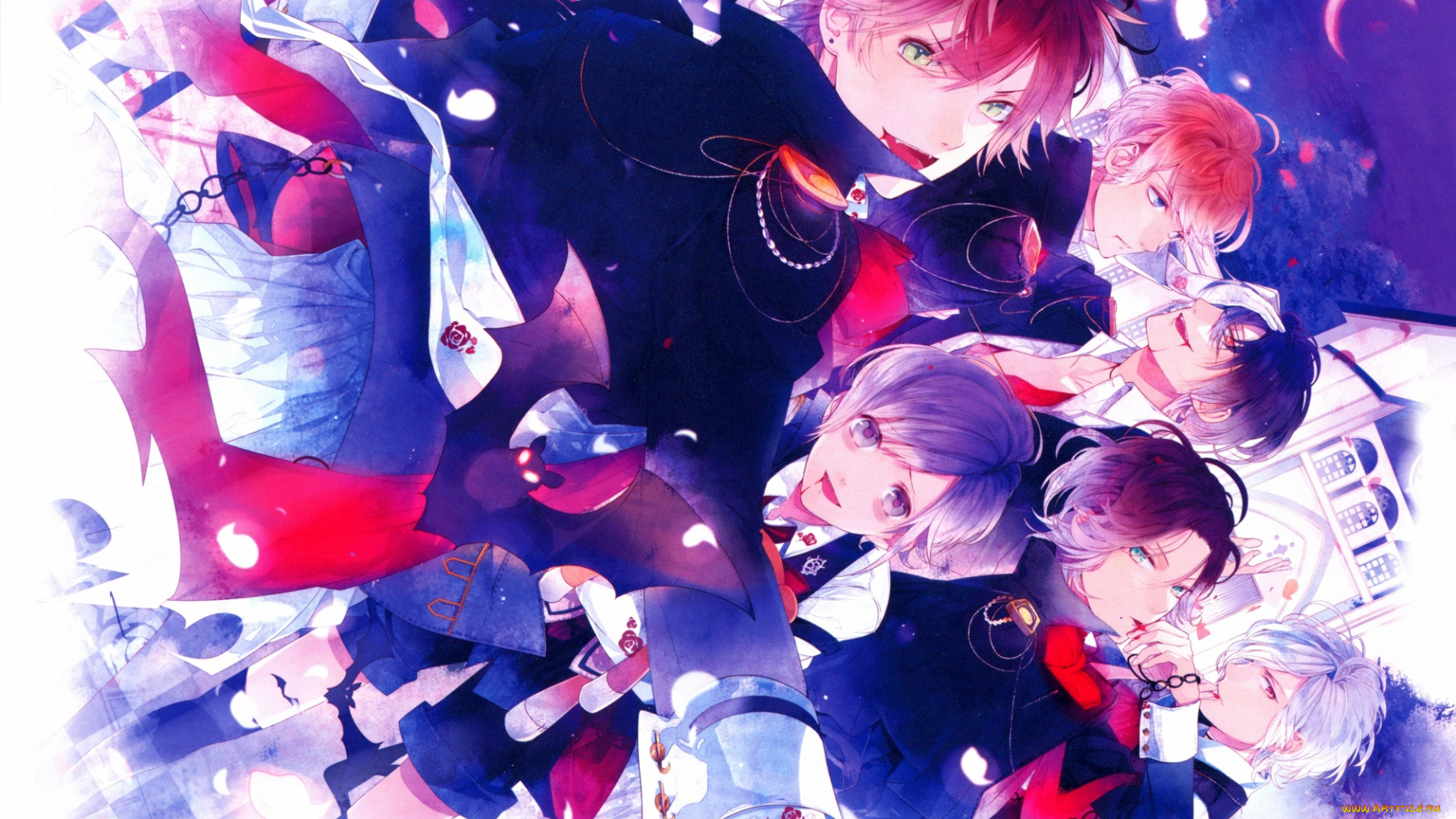 аниме, diabolik, lovers, вампиры