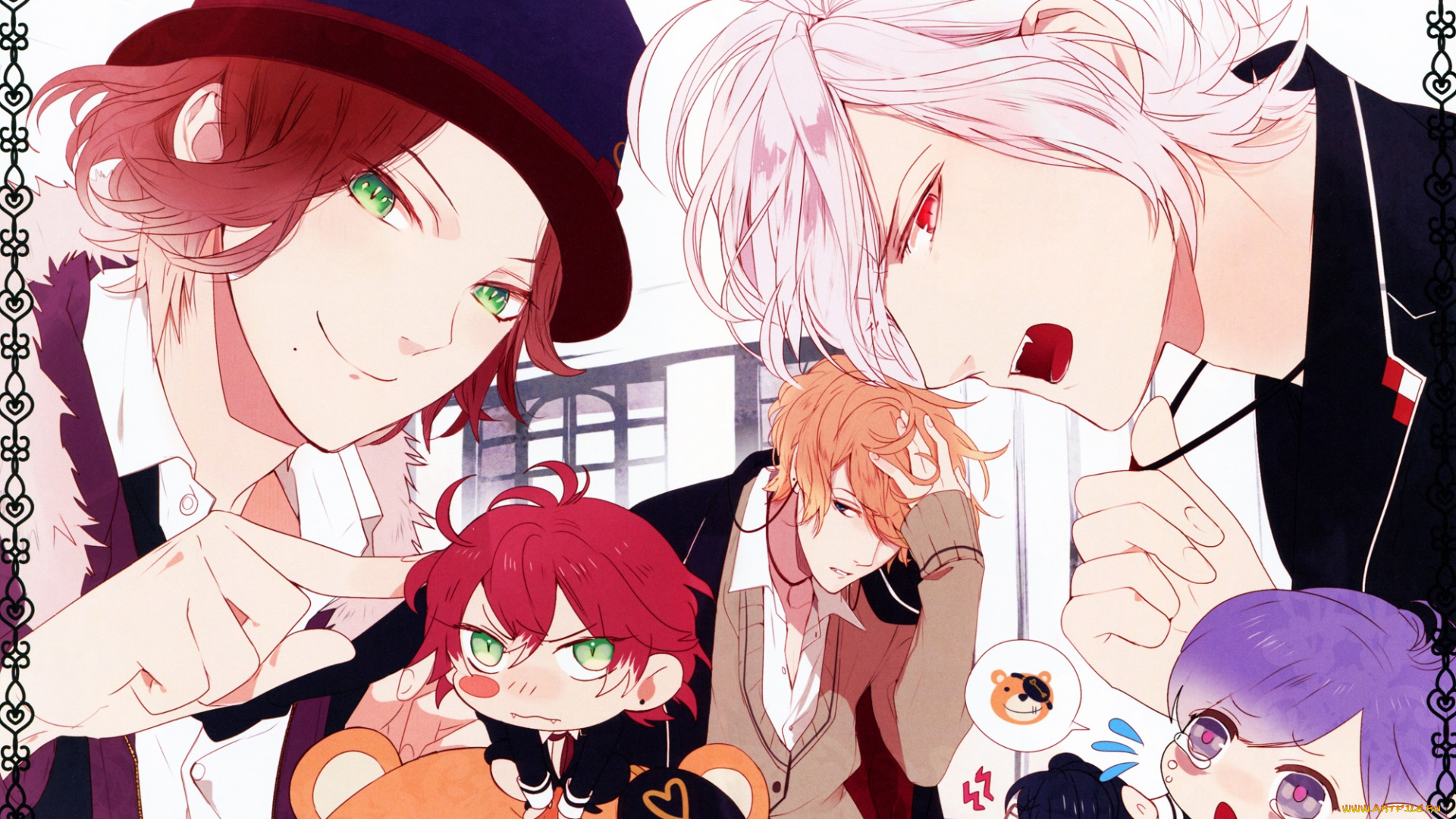 аниме, diabolik, lovers, вампиры