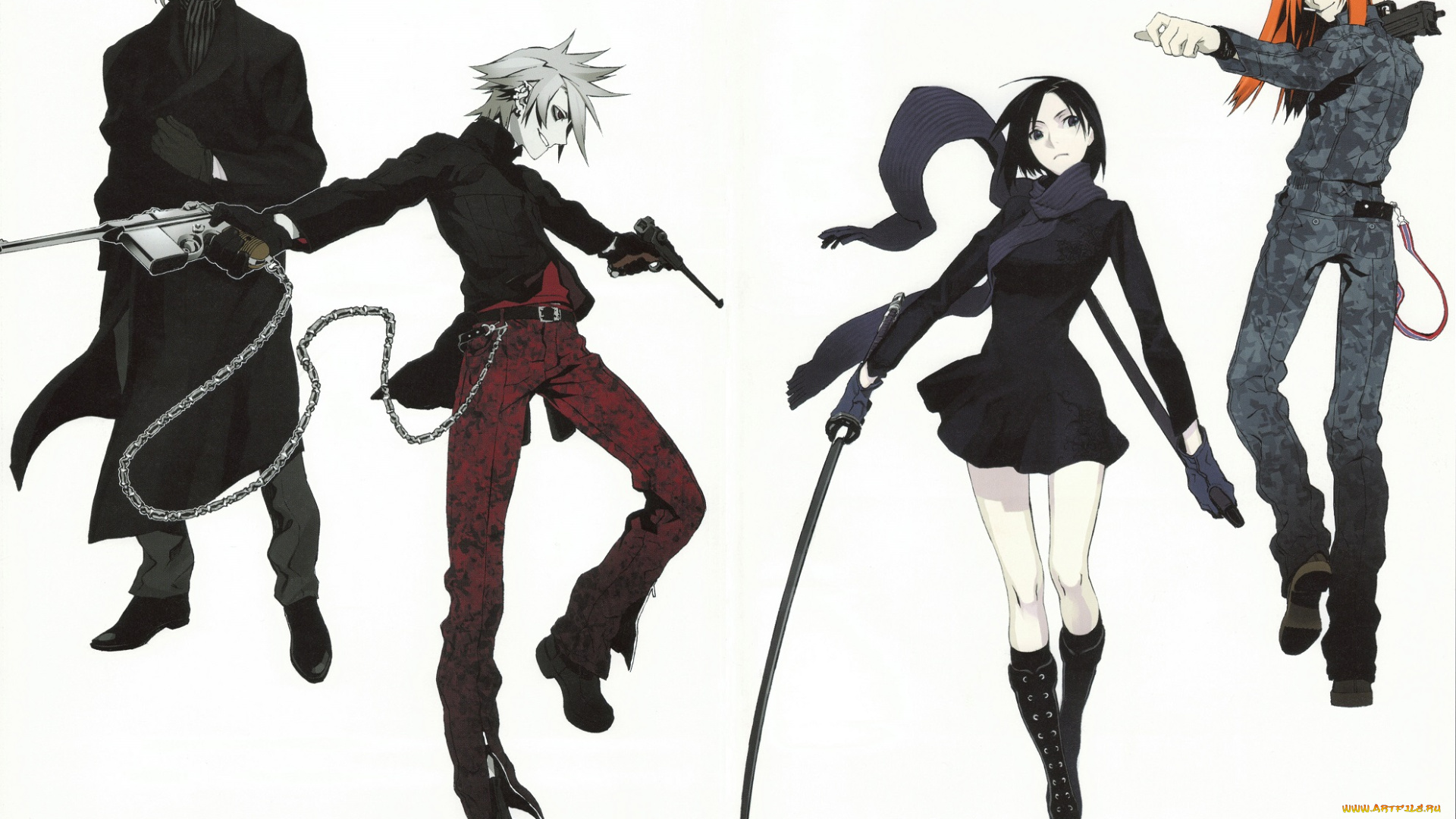 аниме, dogs, , bullets, &, carnage, персонажи