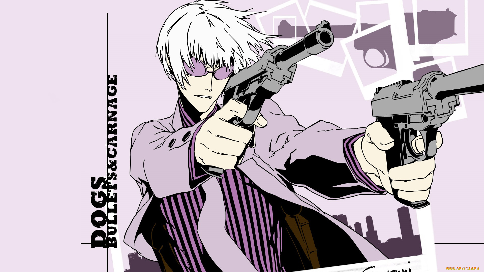 аниме, dogs, , bullets, &, carnage, пистолеты, парень