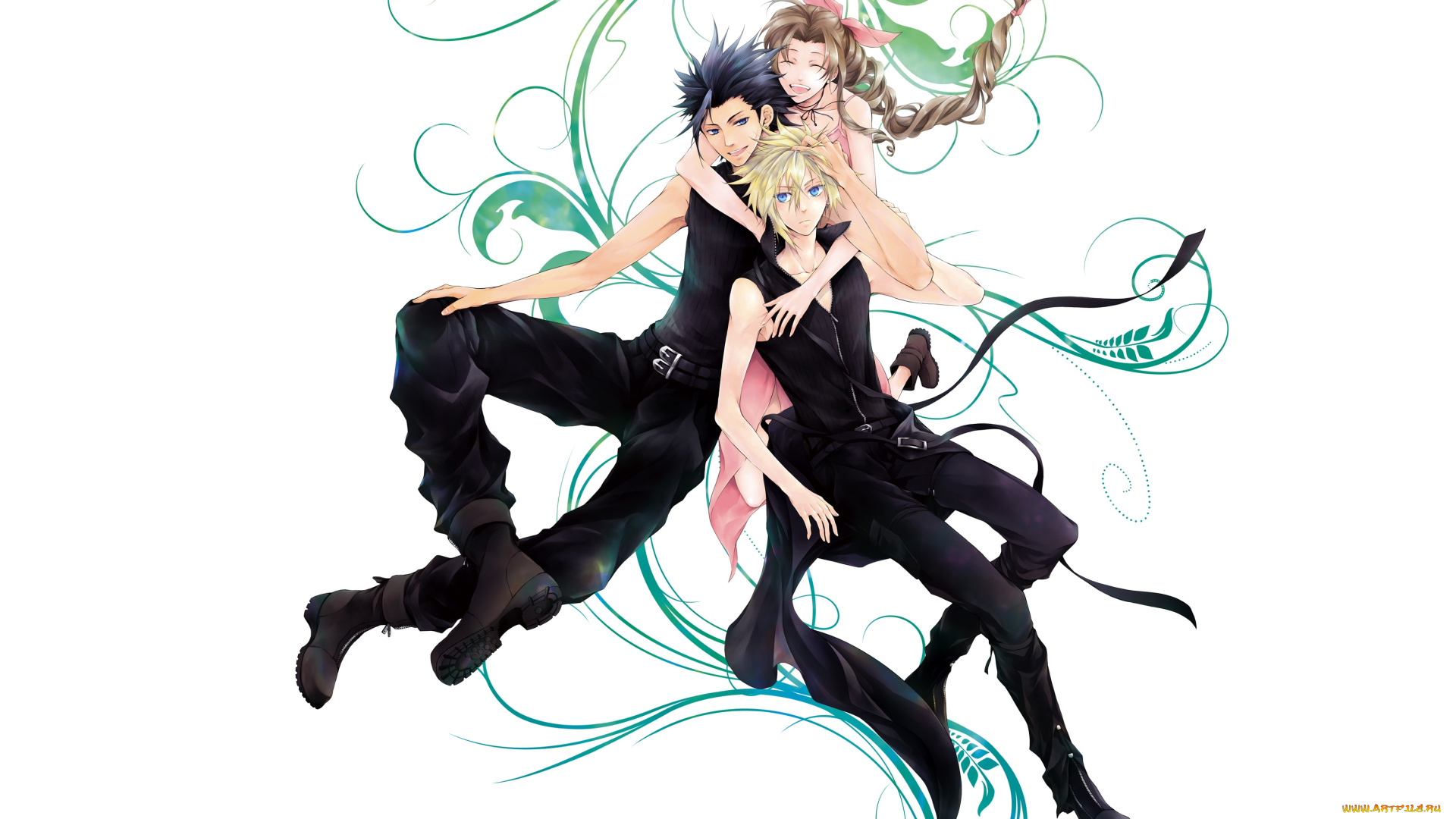 аниме, final, fantasy, парни, девушка