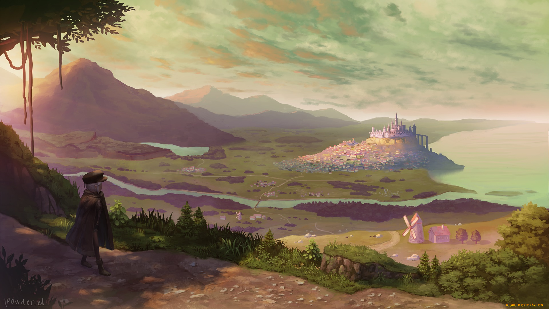 аниме, город, , улицы, , здания