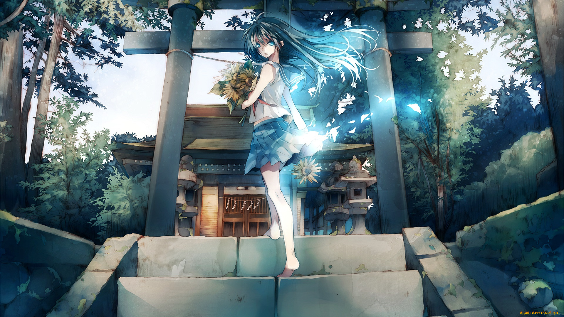 аниме, город, , улицы, , здания, фон, взгляд, девушка