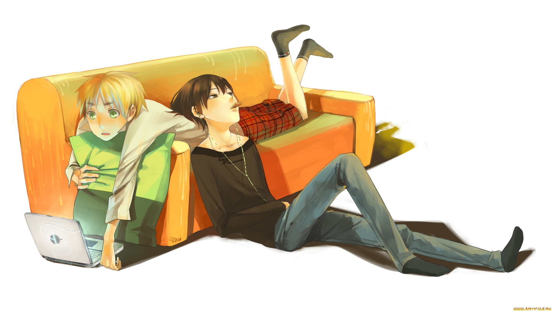 аниме, hetalia, , axis, powers, двое