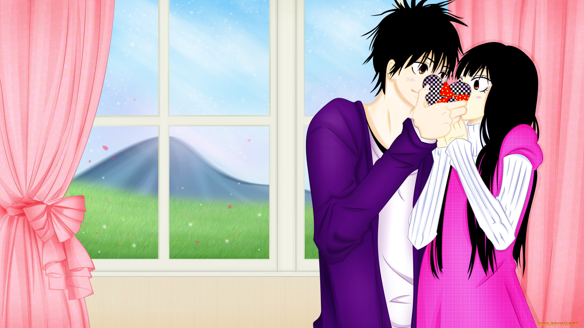 аниме, kimi, ni, todoke, двое